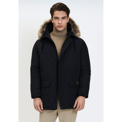 Men's parka in black