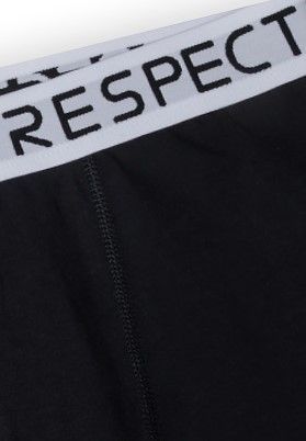 Boxer Shorts 3-Pack, Respect Waistband, Black - 3