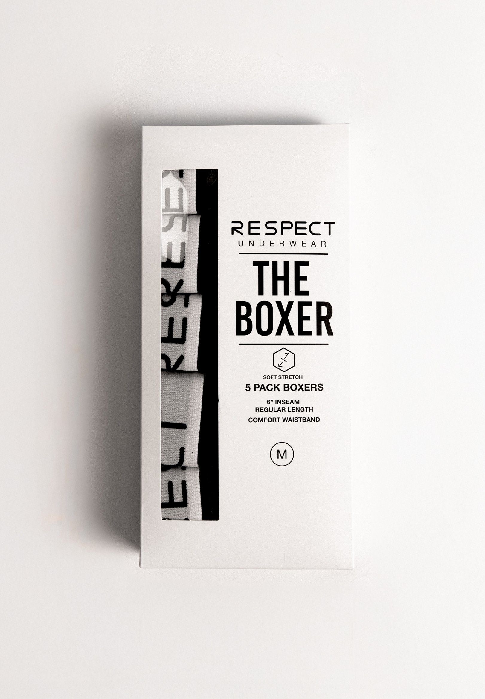 Boxers 5-Pack, Respect Waistband, Black - 4