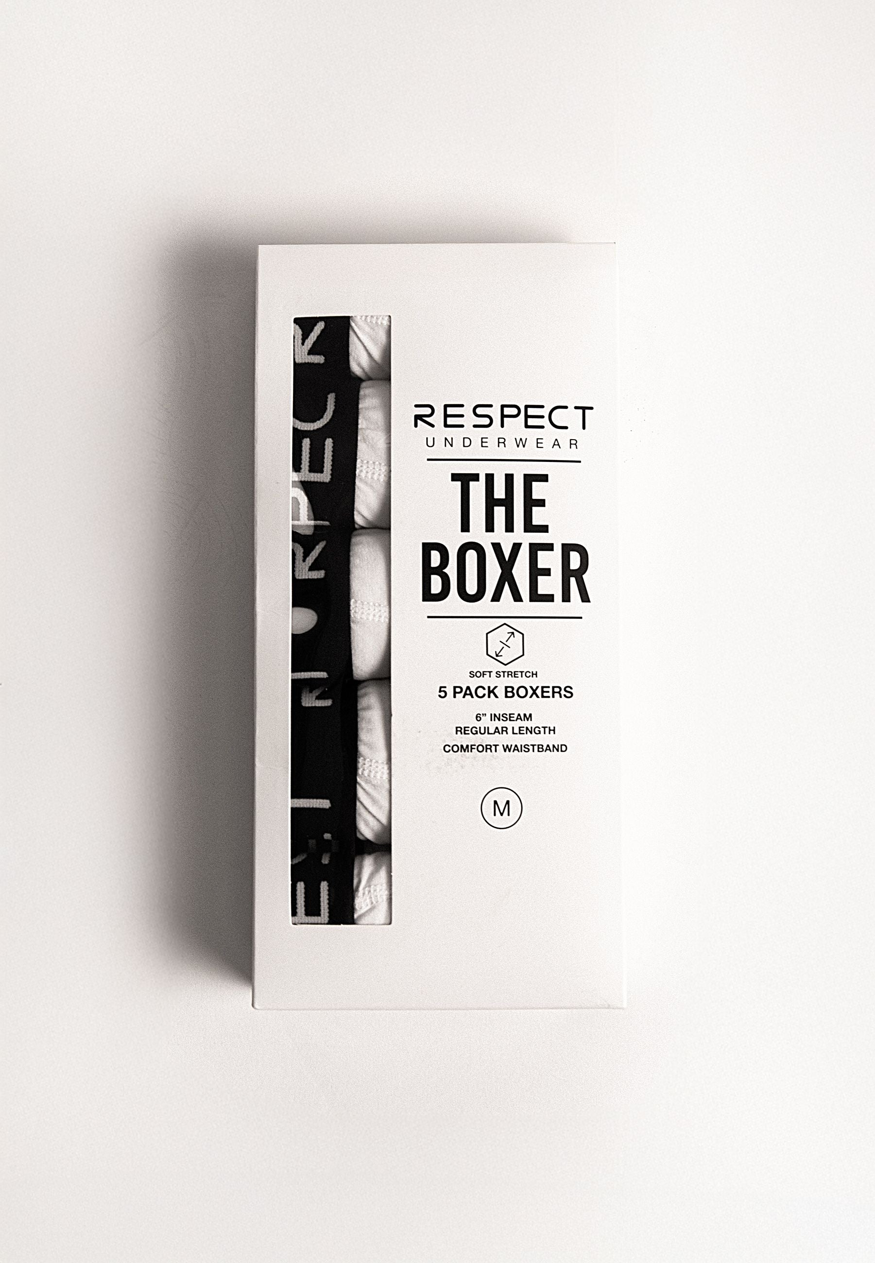 Boxers 5-Pack RESPECT Waistband White - 4