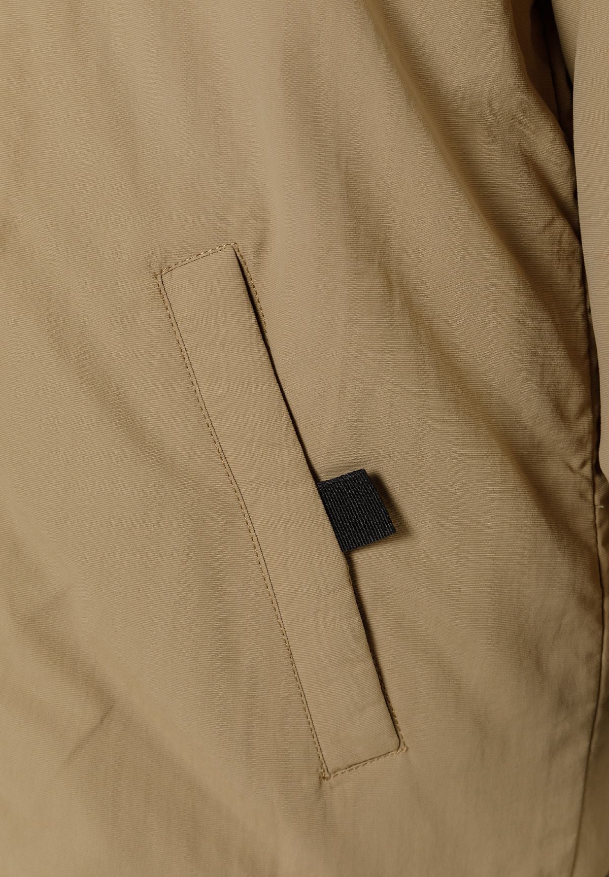 Hooded Parka Jacket, Sherpa Lined, Beige - 5