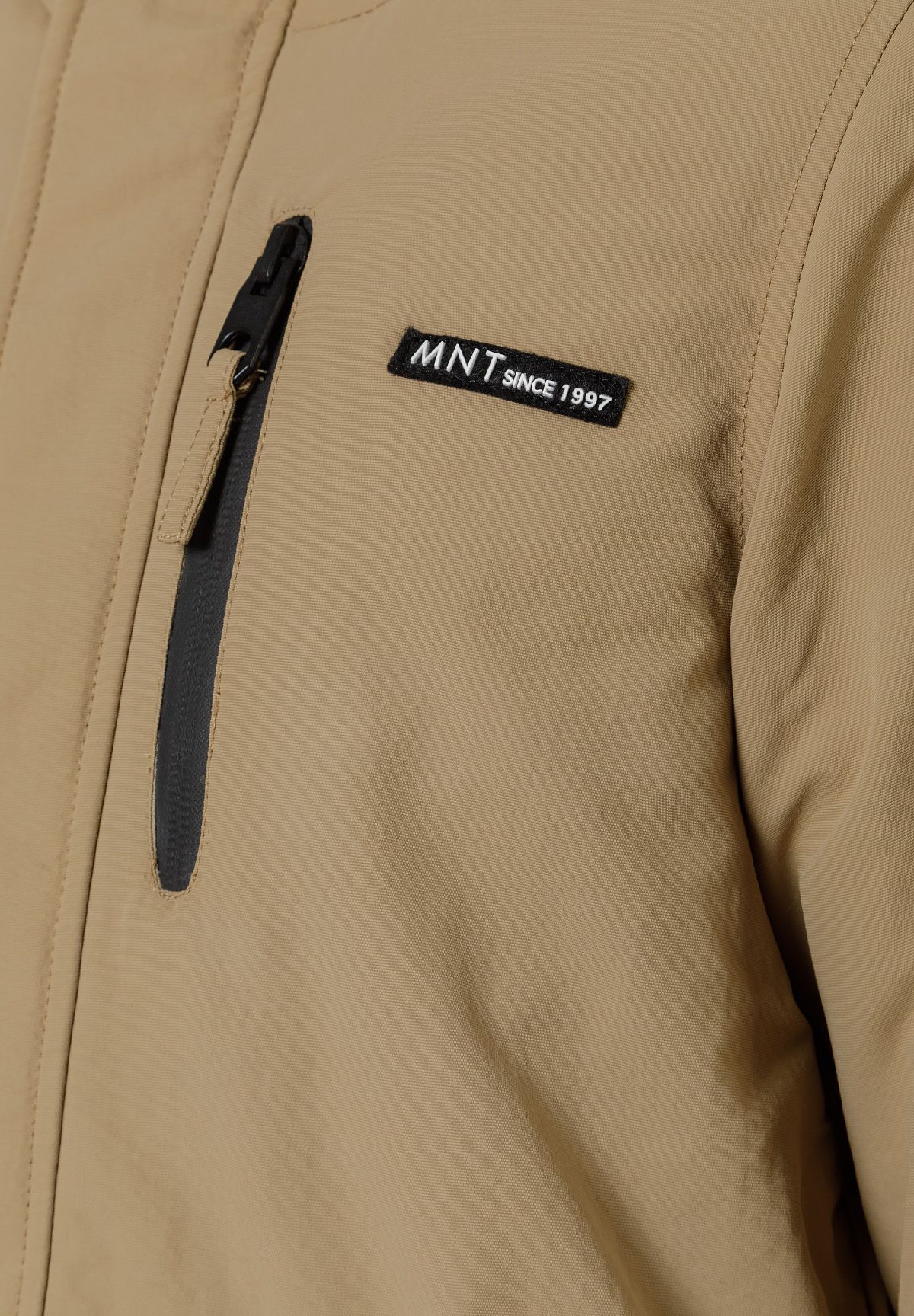 Hooded Parka Jacket, Sherpa Lined, Beige - 6