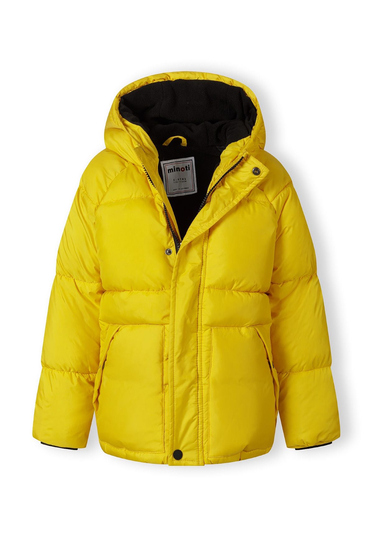 Quilted Puffer Jacket, Yellow, Hooded - 4