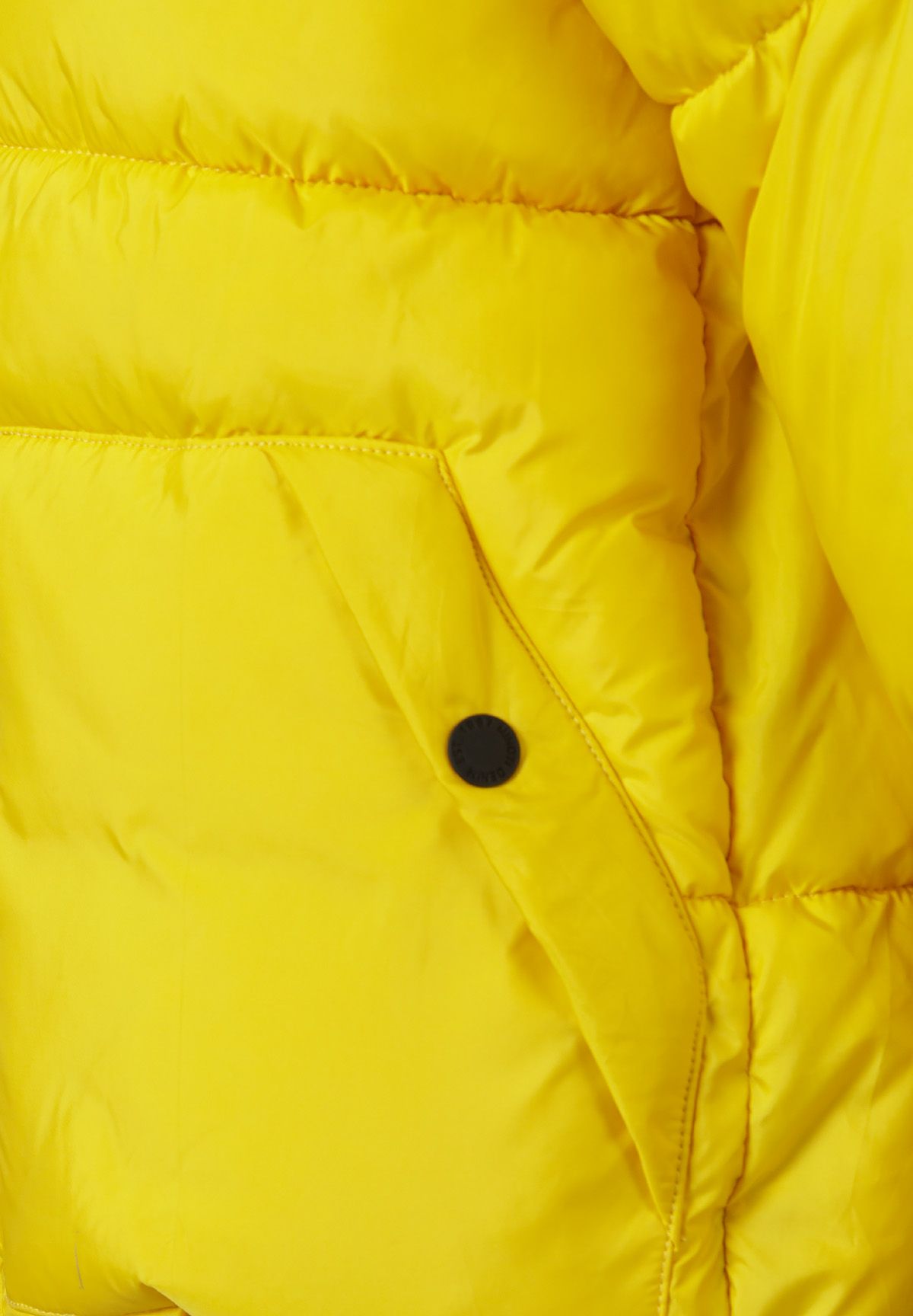 Quilted Puffer Jacket, Yellow, Hooded - 5