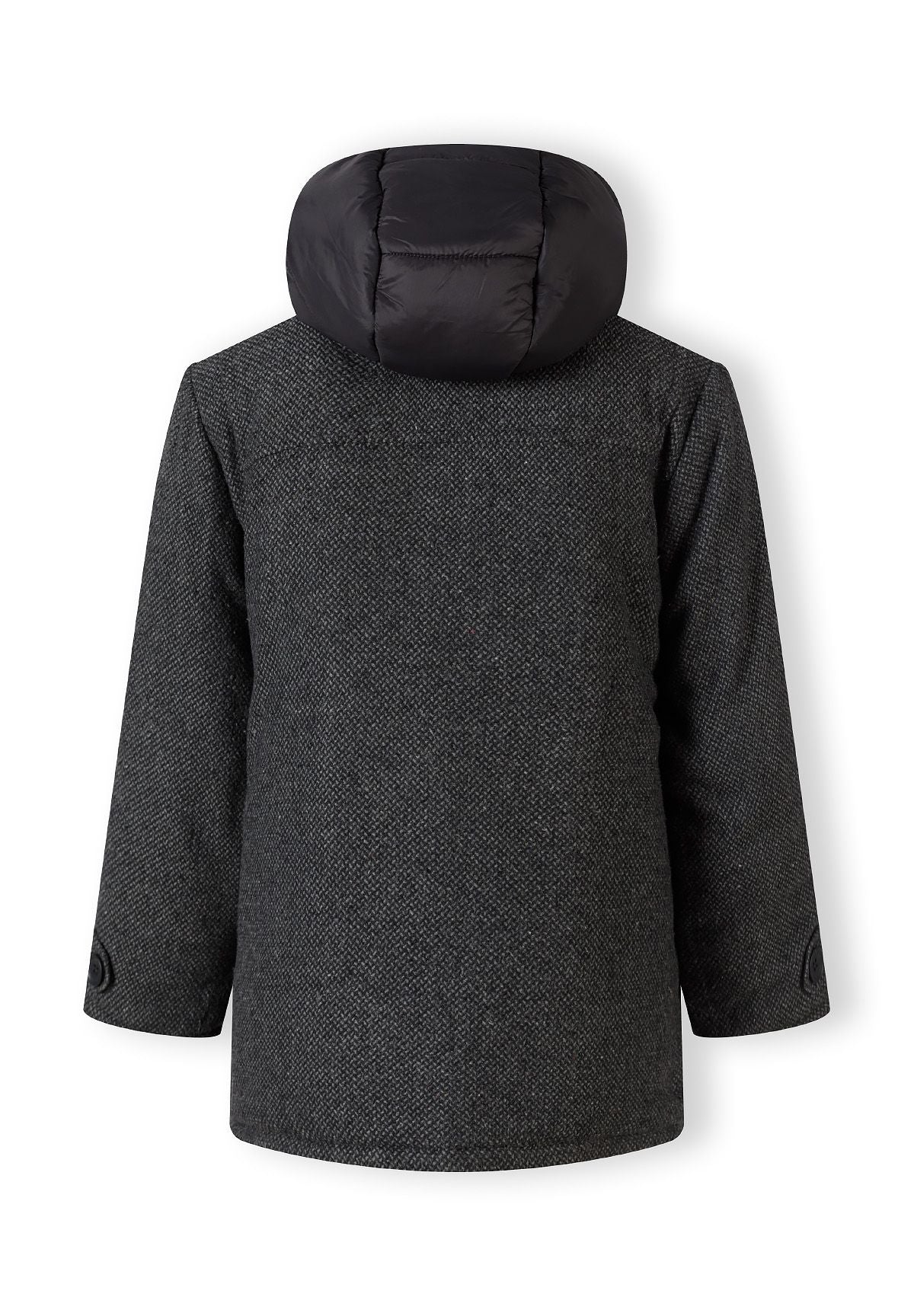 Duffle Coat, Grey Tweed, Hooded, Toggle Front - 3