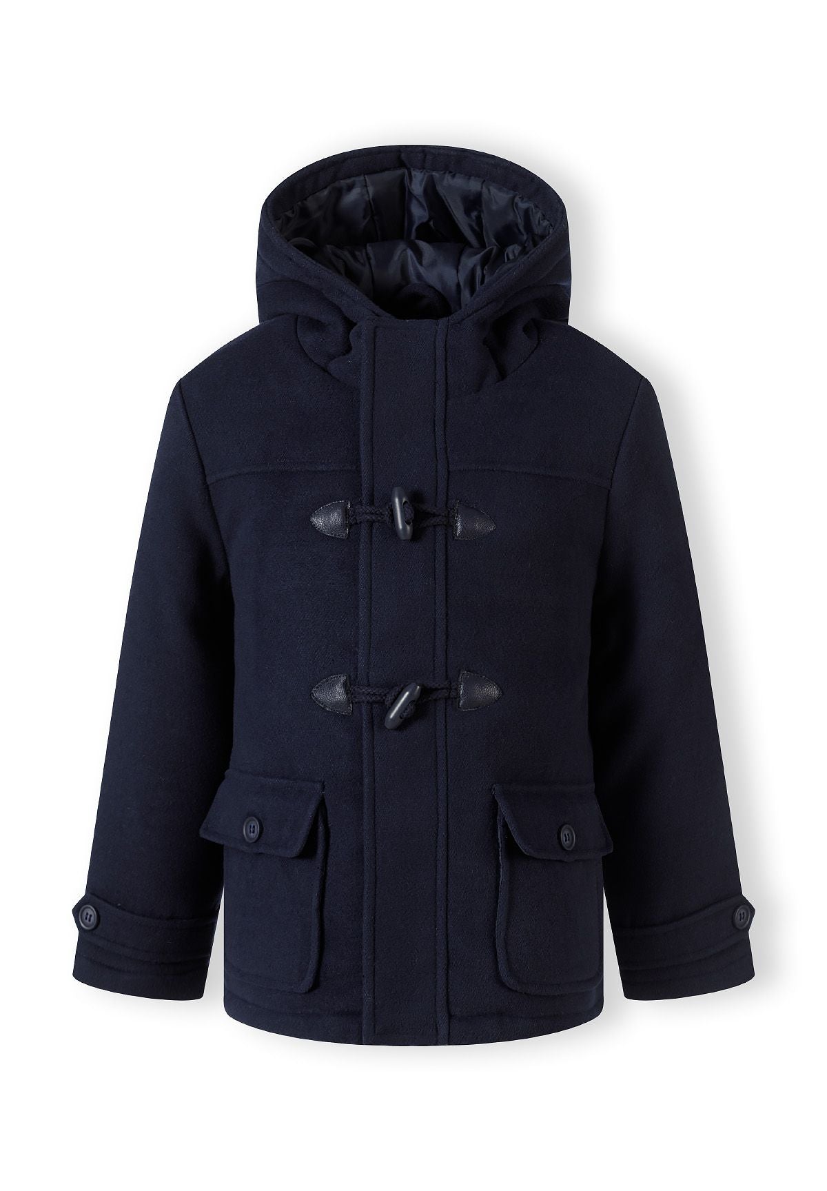 Padded Duffle Coat Navy Toggle Front Hooded - 2