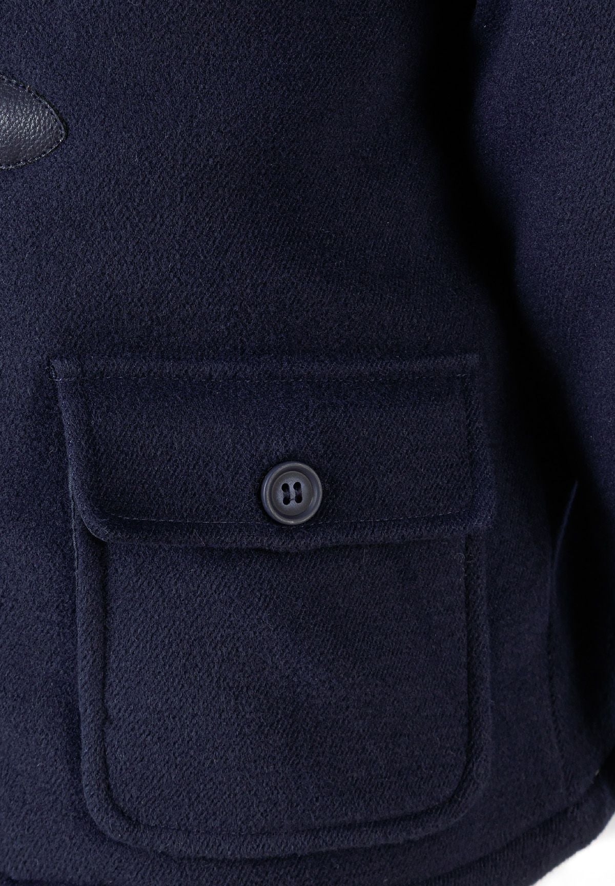 Padded Duffle Coat Navy Toggle Front Hooded - 5
