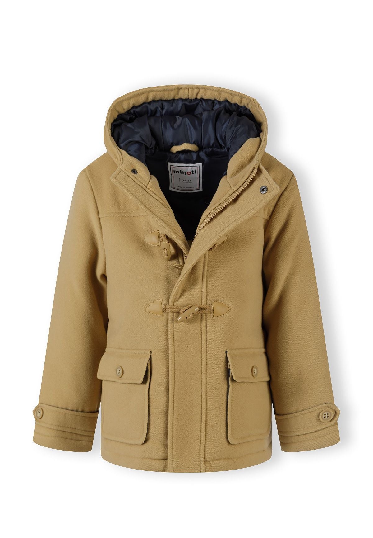 Duffle Coat Toggle Fastening Hooded Beige - 4