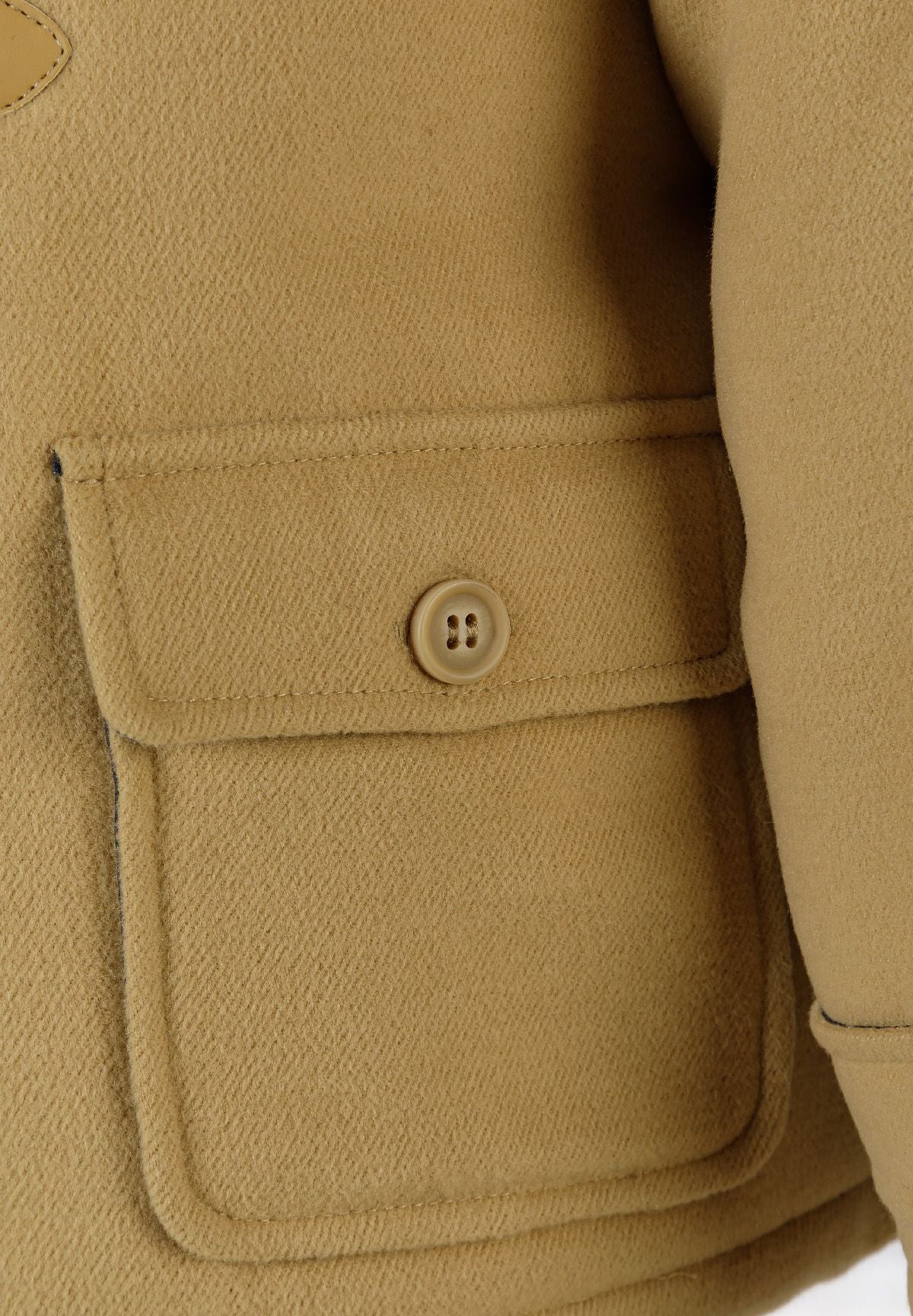 Duffle Coat Toggle Fastening Hooded Beige - 5