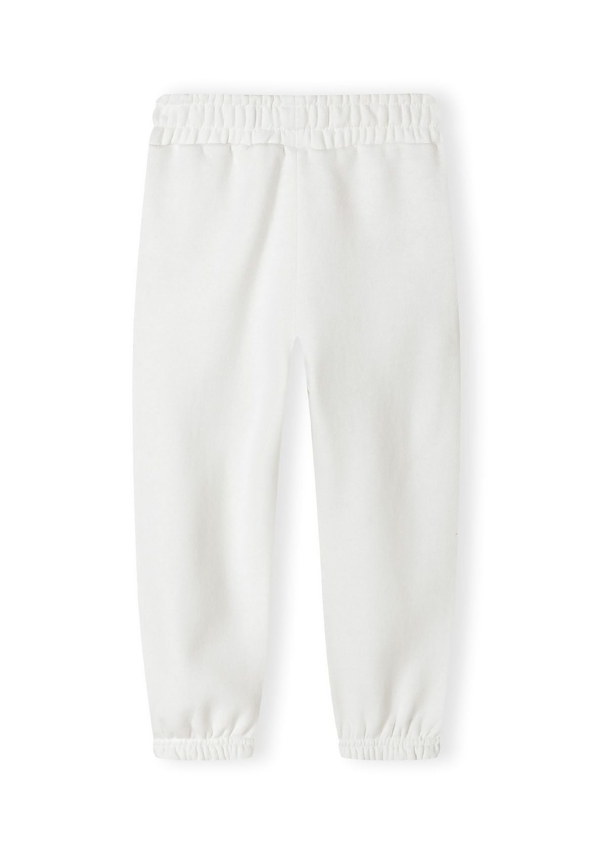White hoodie and joggers set, joggers back.