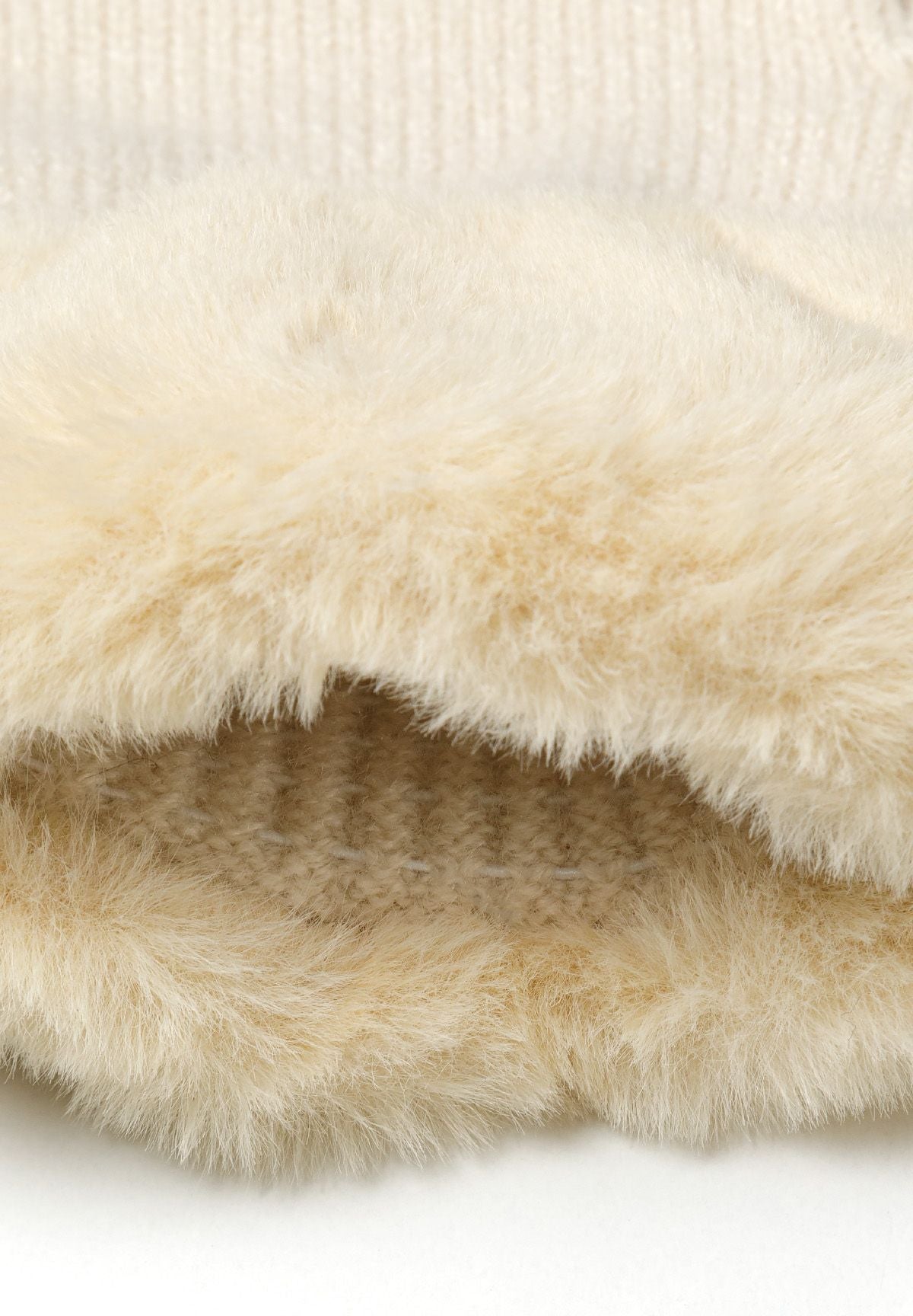 Gloves 2-Pack, Faux Fur Cuffs, Pink & Beige - 6