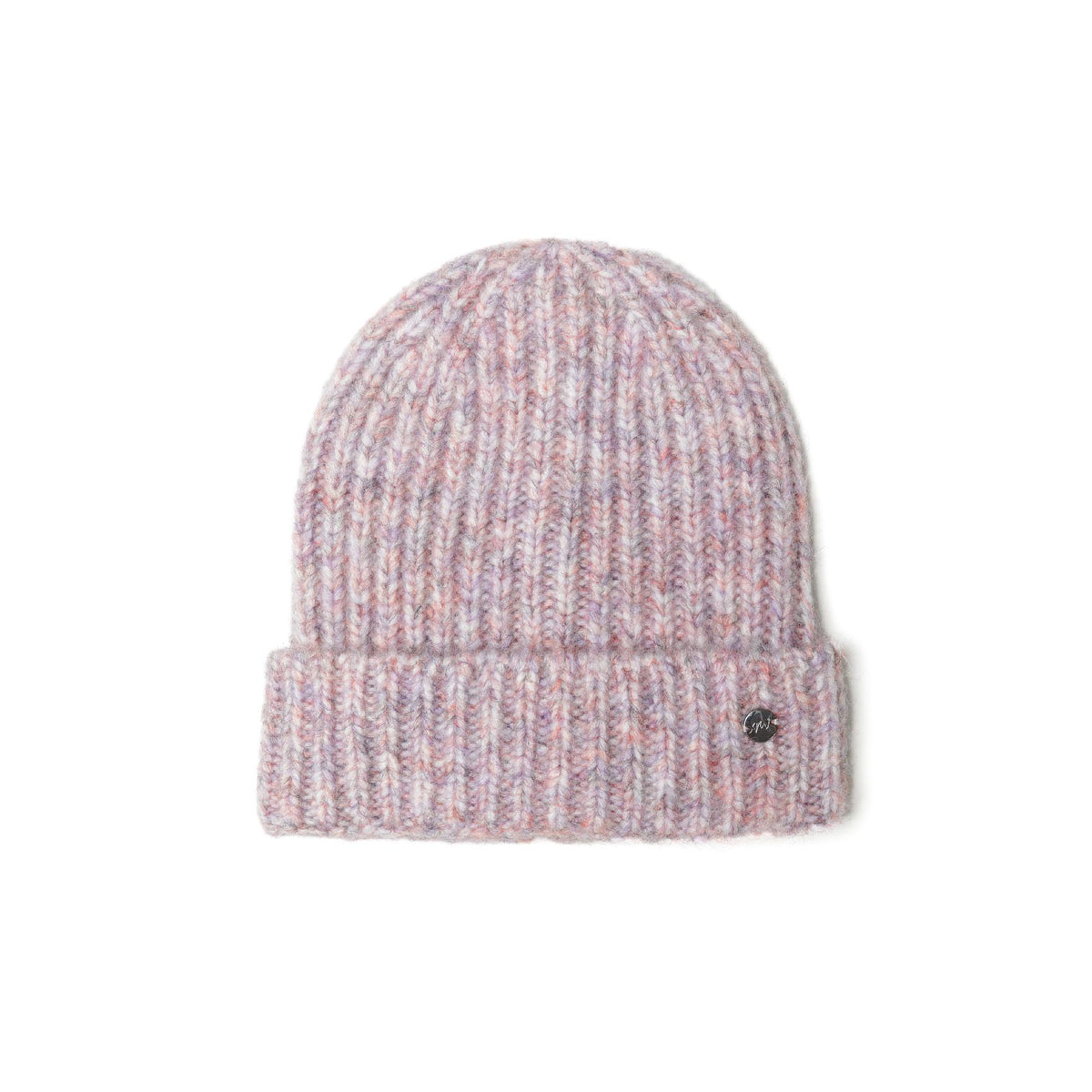 Girls' ribbed beanie in pink and lilac — complete product view for square Shop card