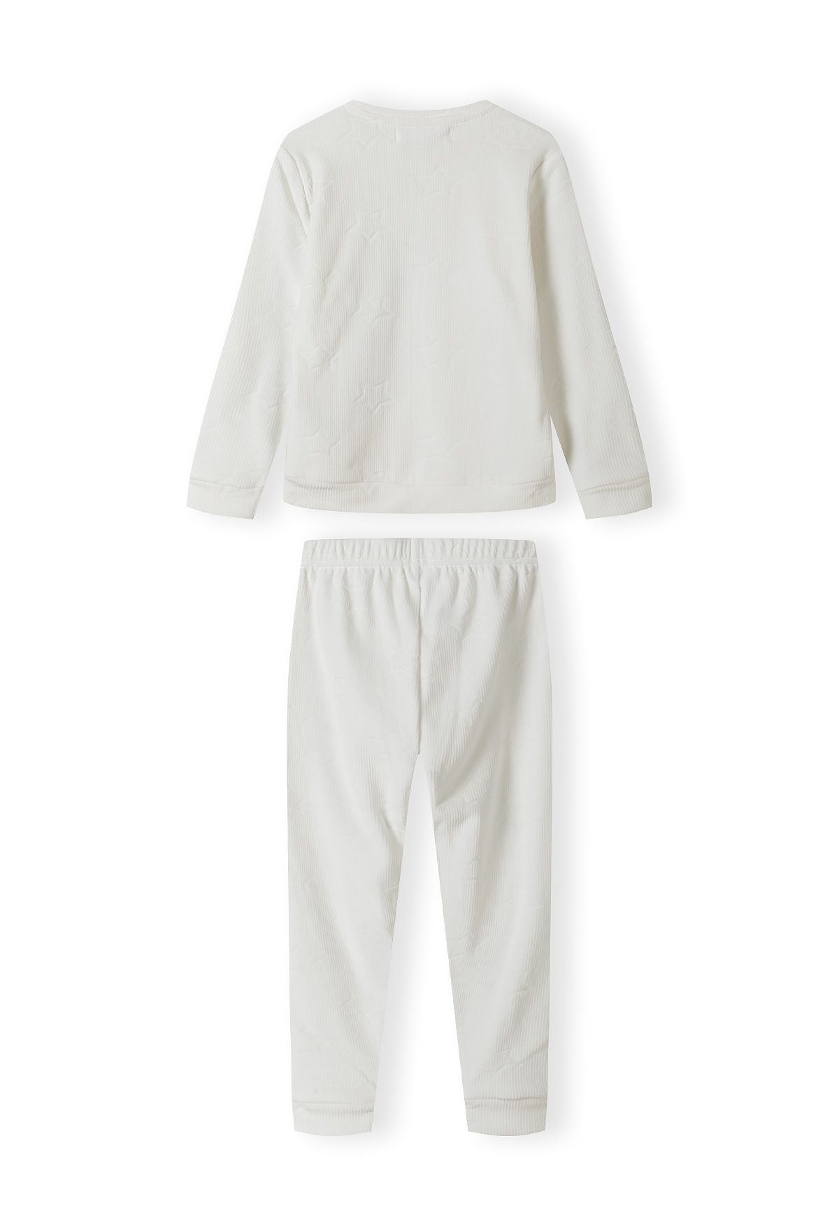 Cream textured pyjamas, set back.