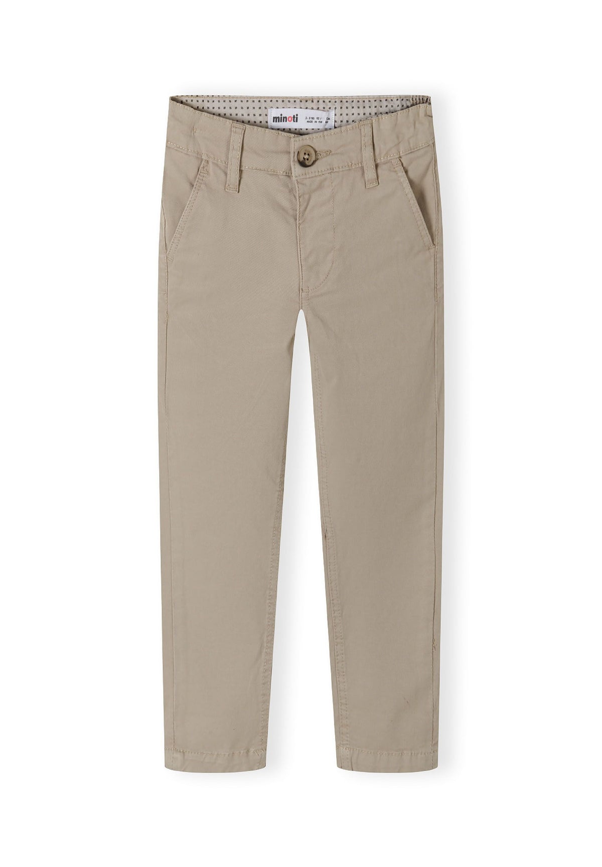 Beige chinos, chinos front.