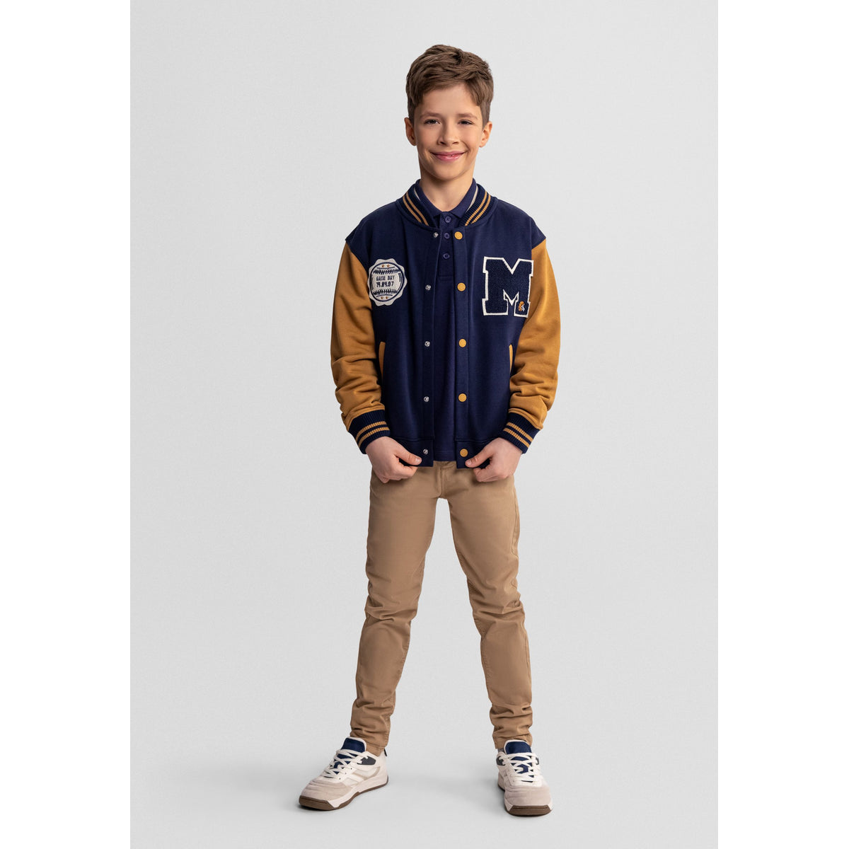 Boys' chinos in beige — complete product view for square Shop card