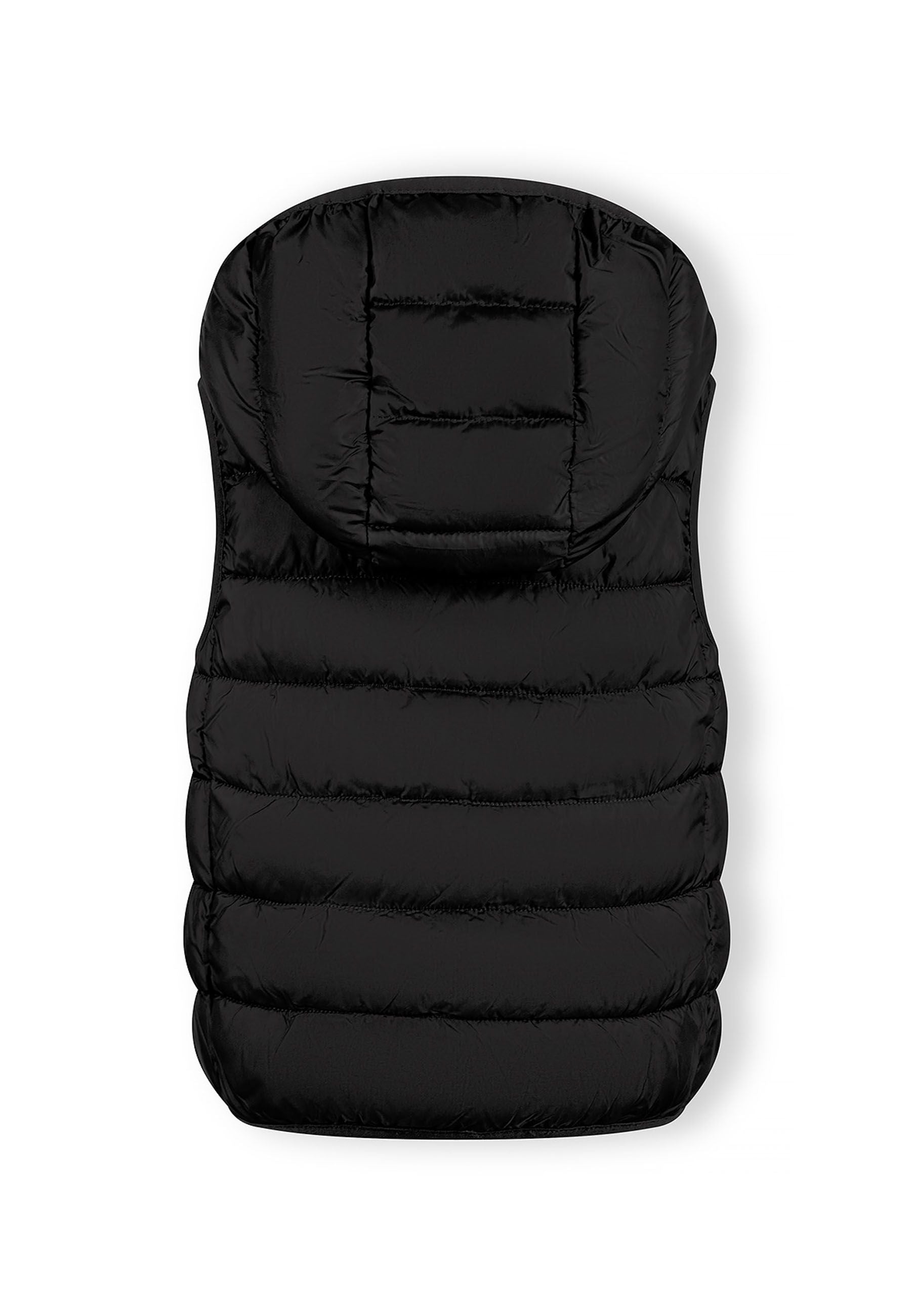 Padded Gilet, Black, Detachable Hood - 3