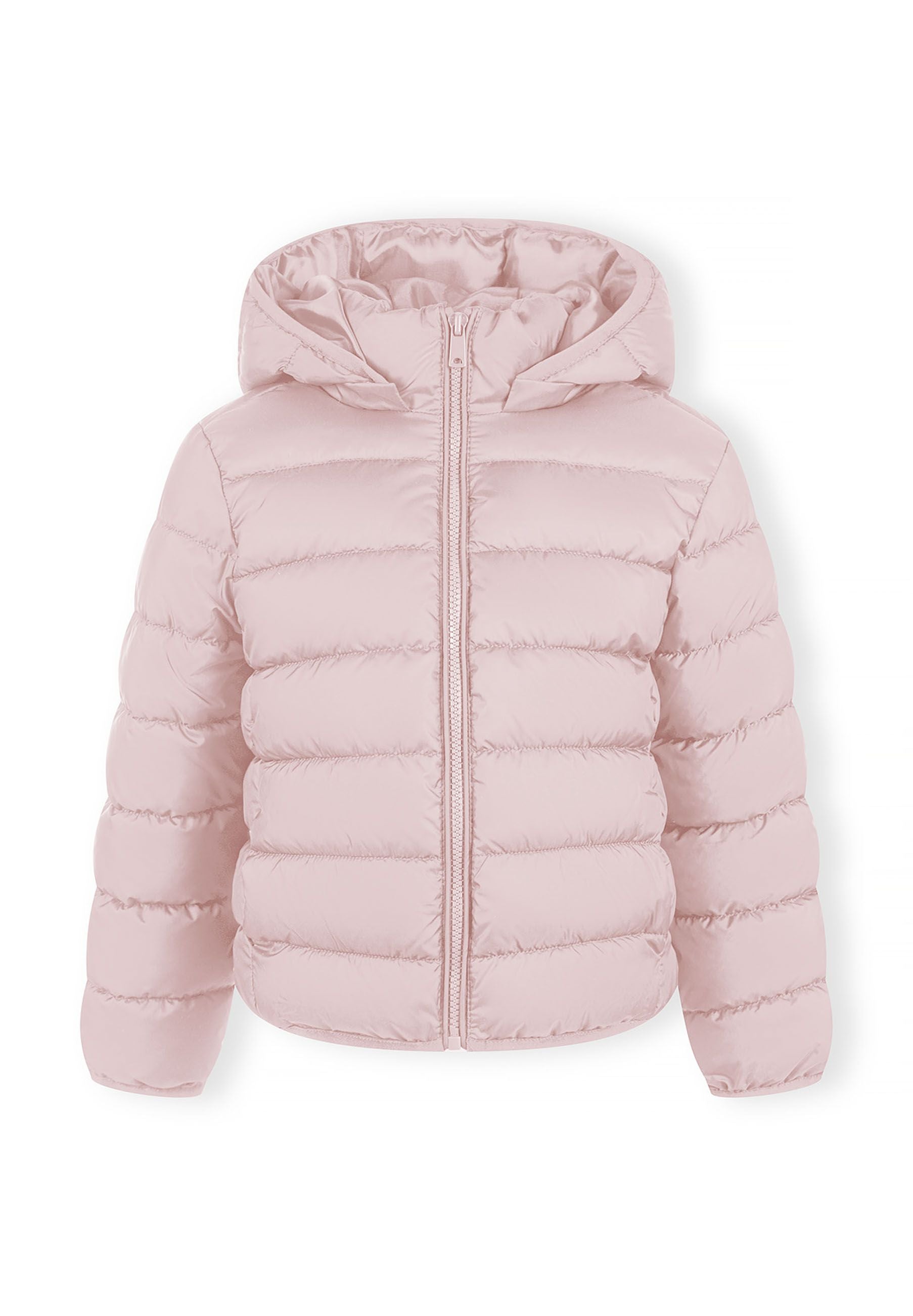 Quilted Puffer Jacket, Pink, Hooded - 2