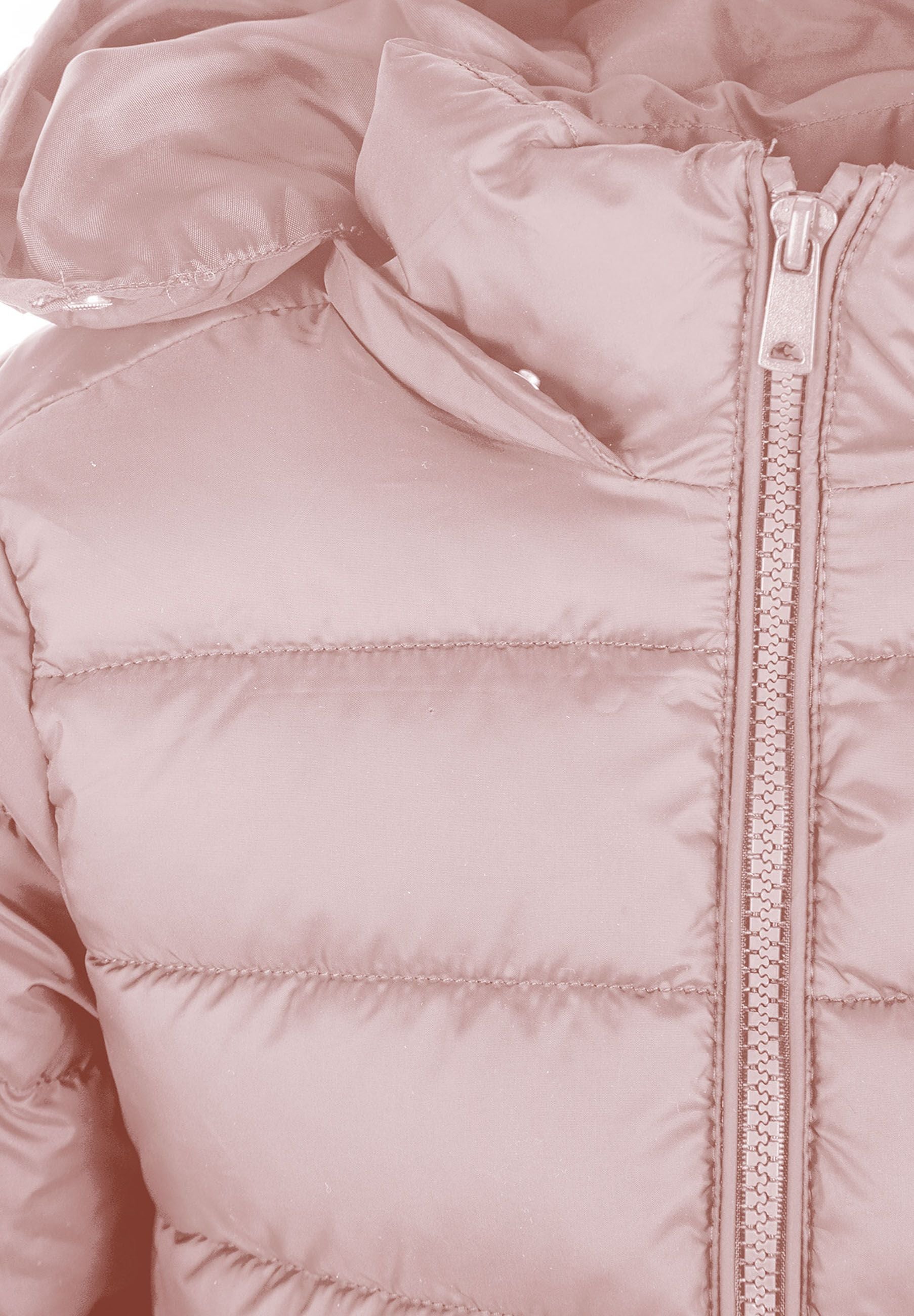 Quilted Puffer Jacket, Pink, Hooded - 7
