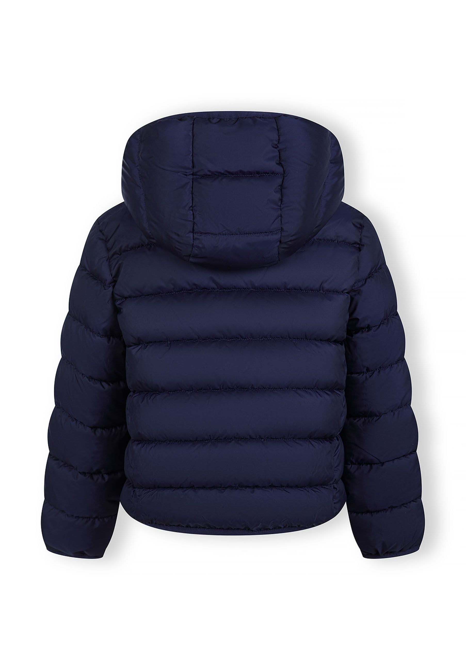Quilted Puffer Jacket, Navy, Detachable Hood - 3