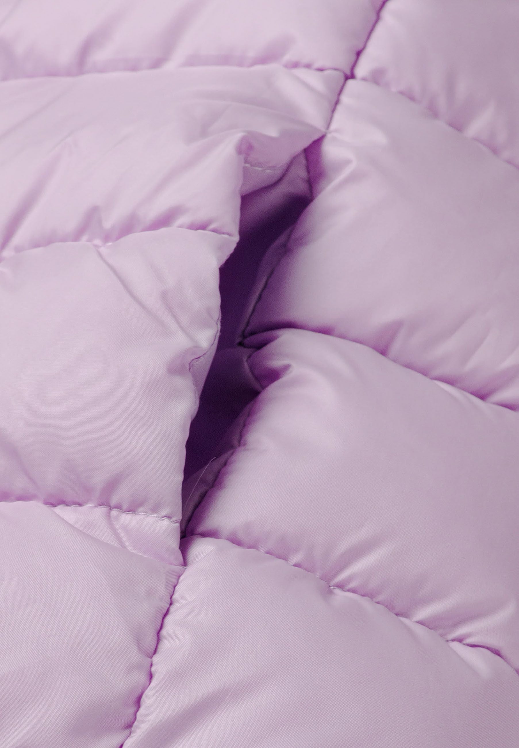 Quilted Puffer Jacket, Lilac, Detachable Hood - 5