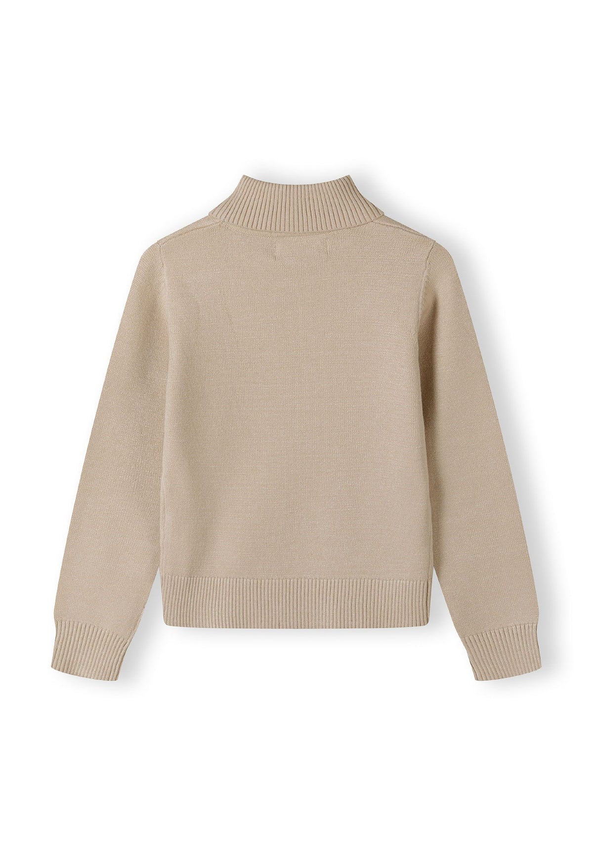 Beige high neck jumper, back.