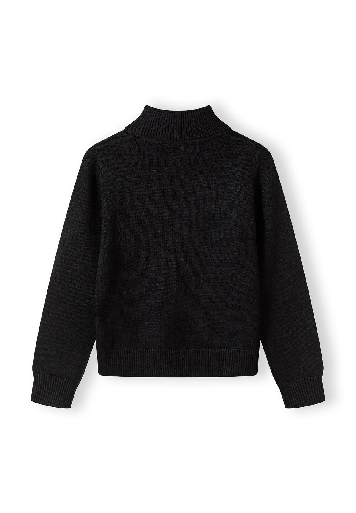 Black high neck jumper, back.