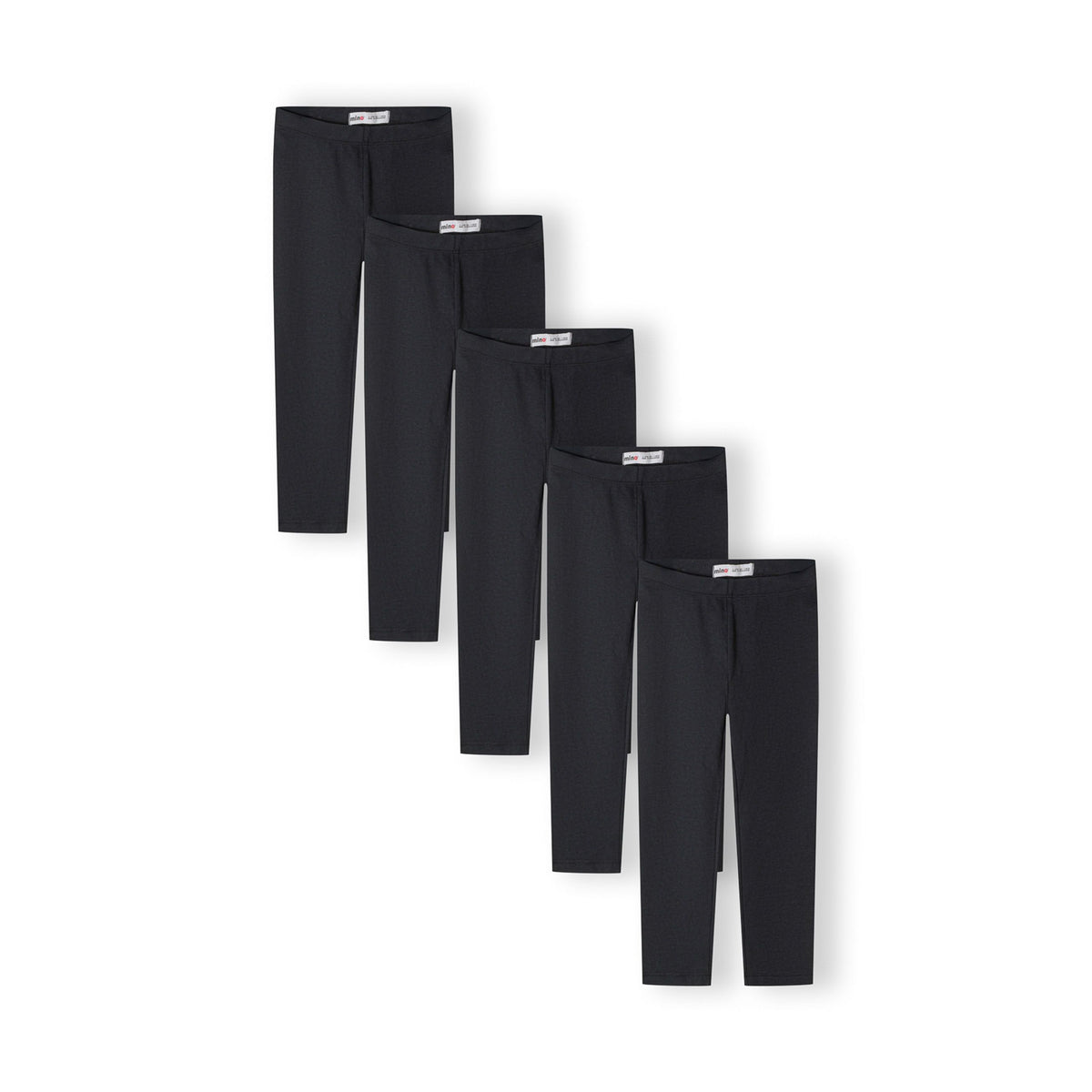 Girls' leggings 5-pack in black — complete product view for square Shop card