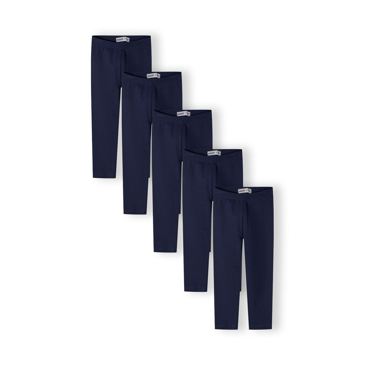 Girls' leggings 5-pack in navy — complete product view for square Shop card