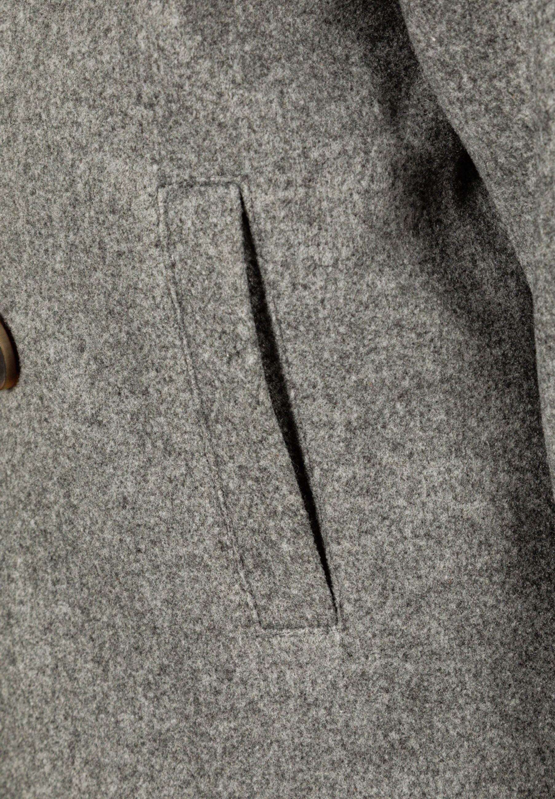 Double-Breasted Coat, Grey, Traditional - 4