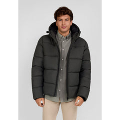 Men's puffer jacket in dark khaki