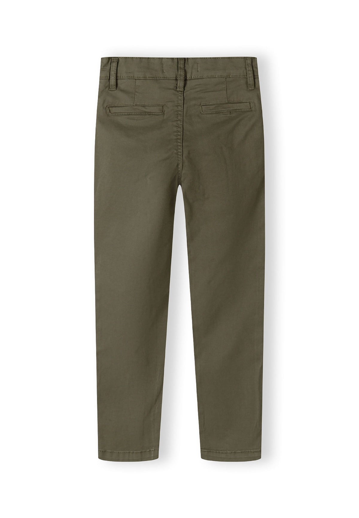 Khaki green chinos, chinos back.