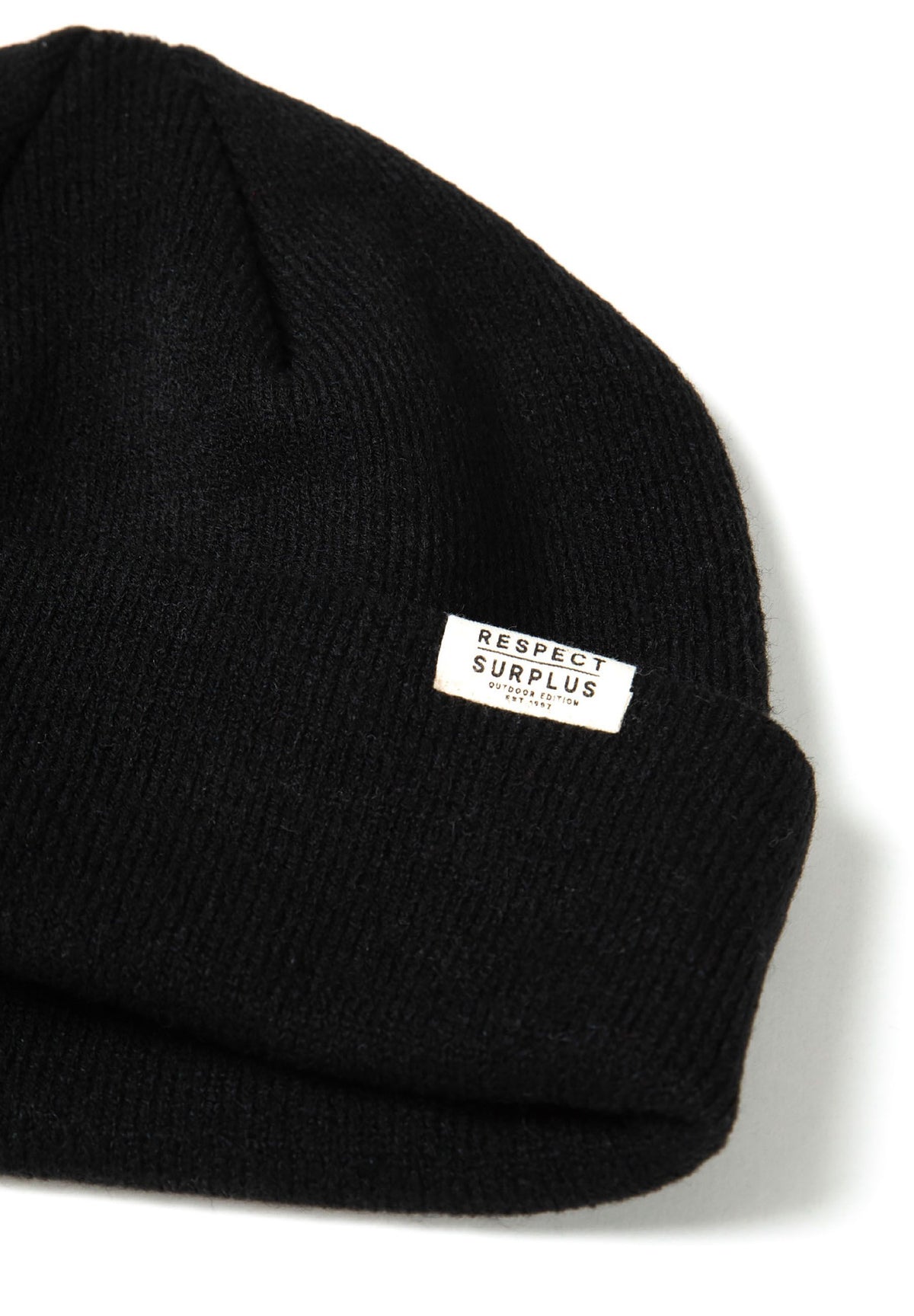 Black, pink and grey beanies, black label detail.
