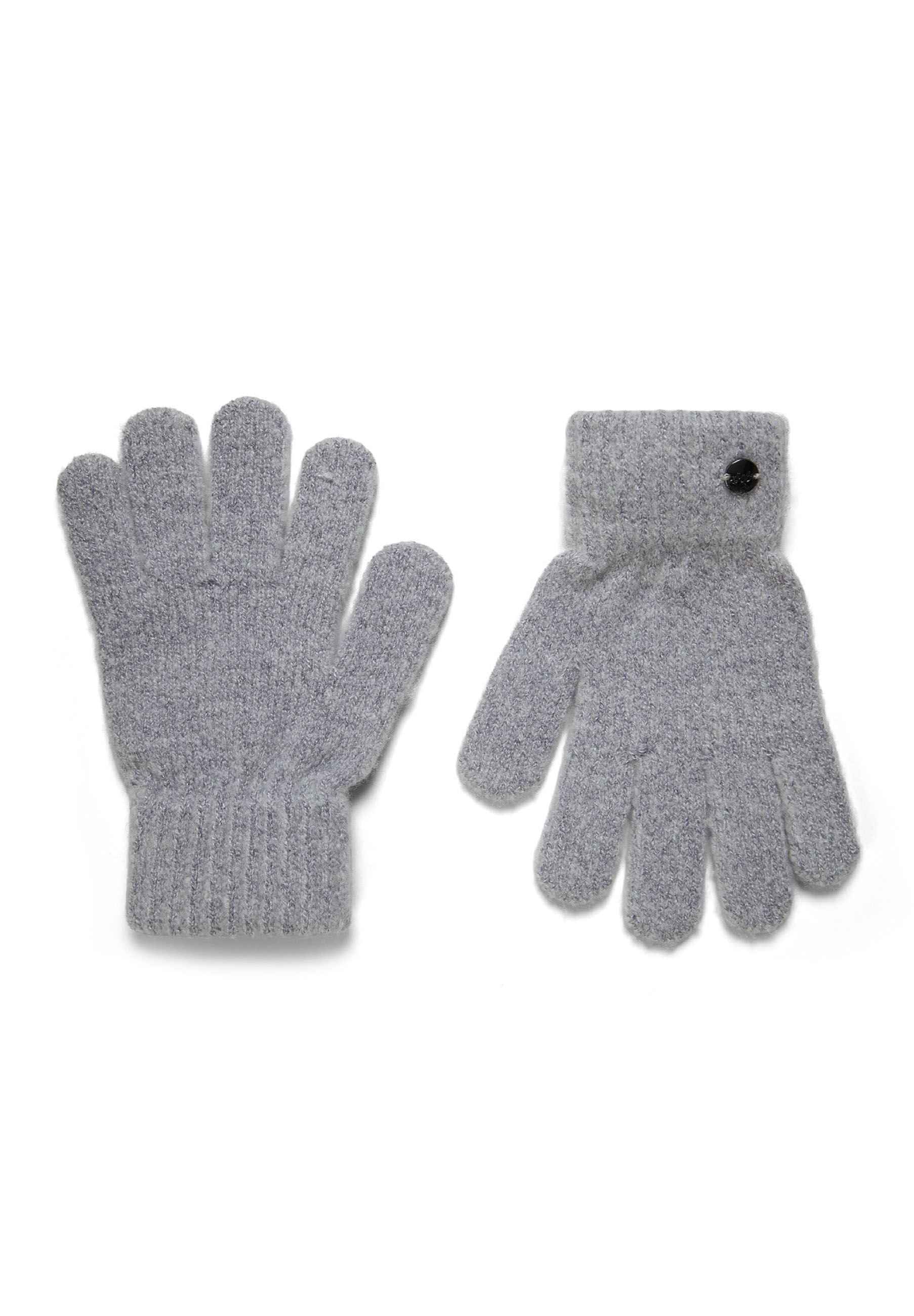 Detail of ribbed knit fabric in grey, showcasing soft texture.