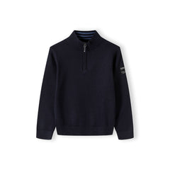 Boys' quarter-zip jumper in navy