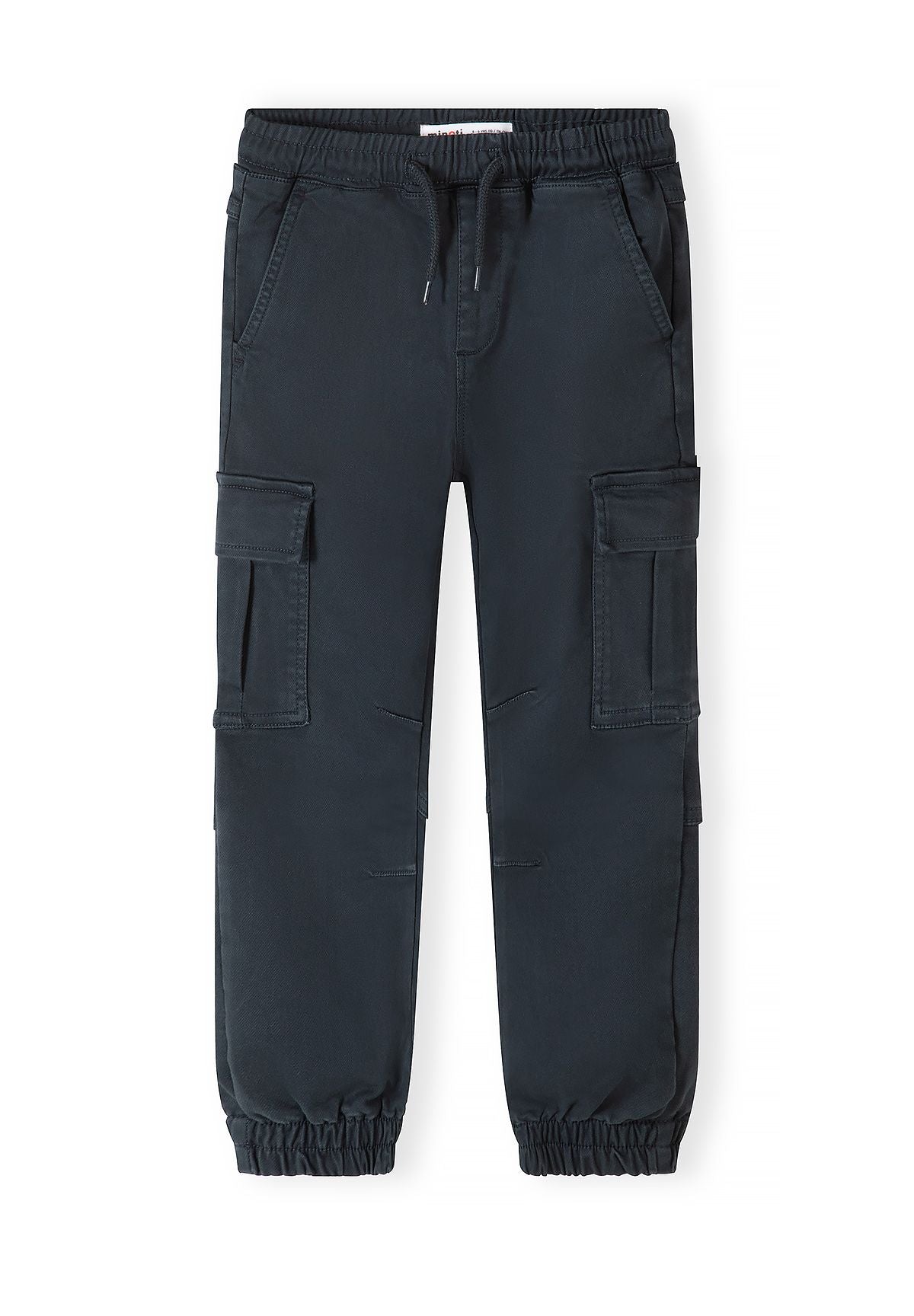 Boys' navy cargo trousers with two flap leg pockets – Minoti 27PANT49B