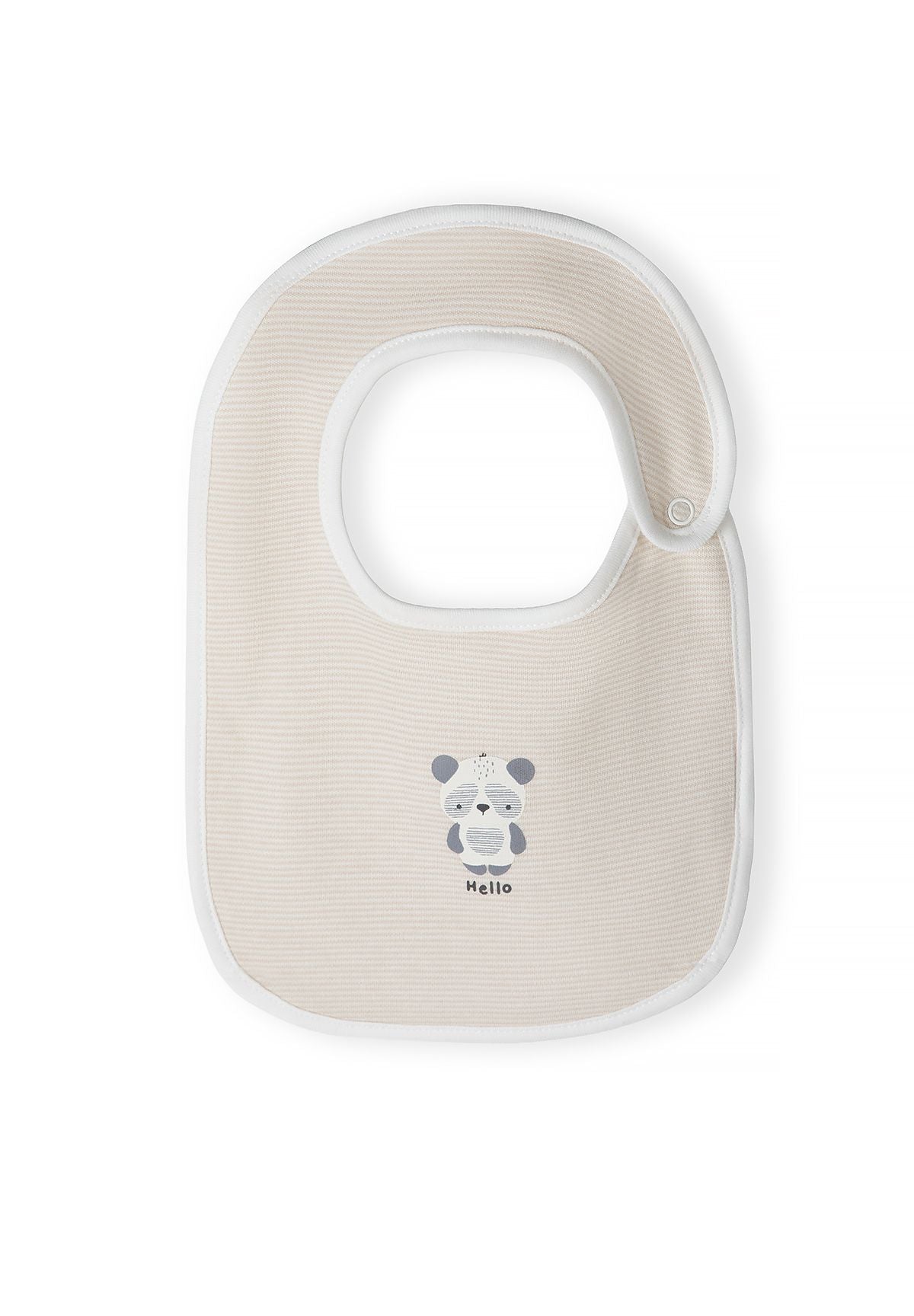 Babybeige 5-delige cadeauset met beertjesprint, slabbetje.