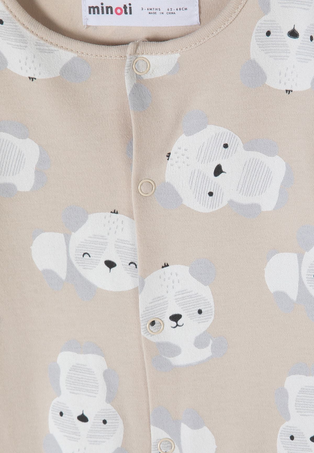 Baby multicolour sleepsuits, 3-pack with animal prints – Minoti 31BABYPACK3, 7
