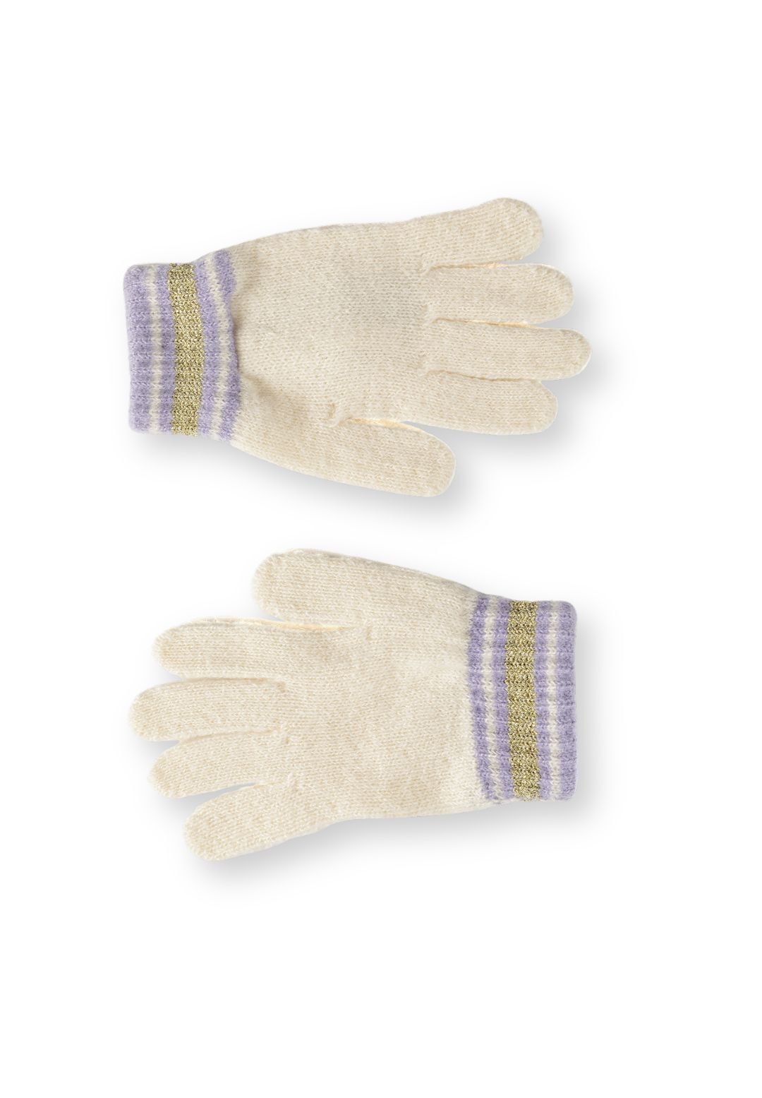 Girls' cream fair isle hat, scarf and gloves set with pom-pom – Minoti 32HAT104, 3