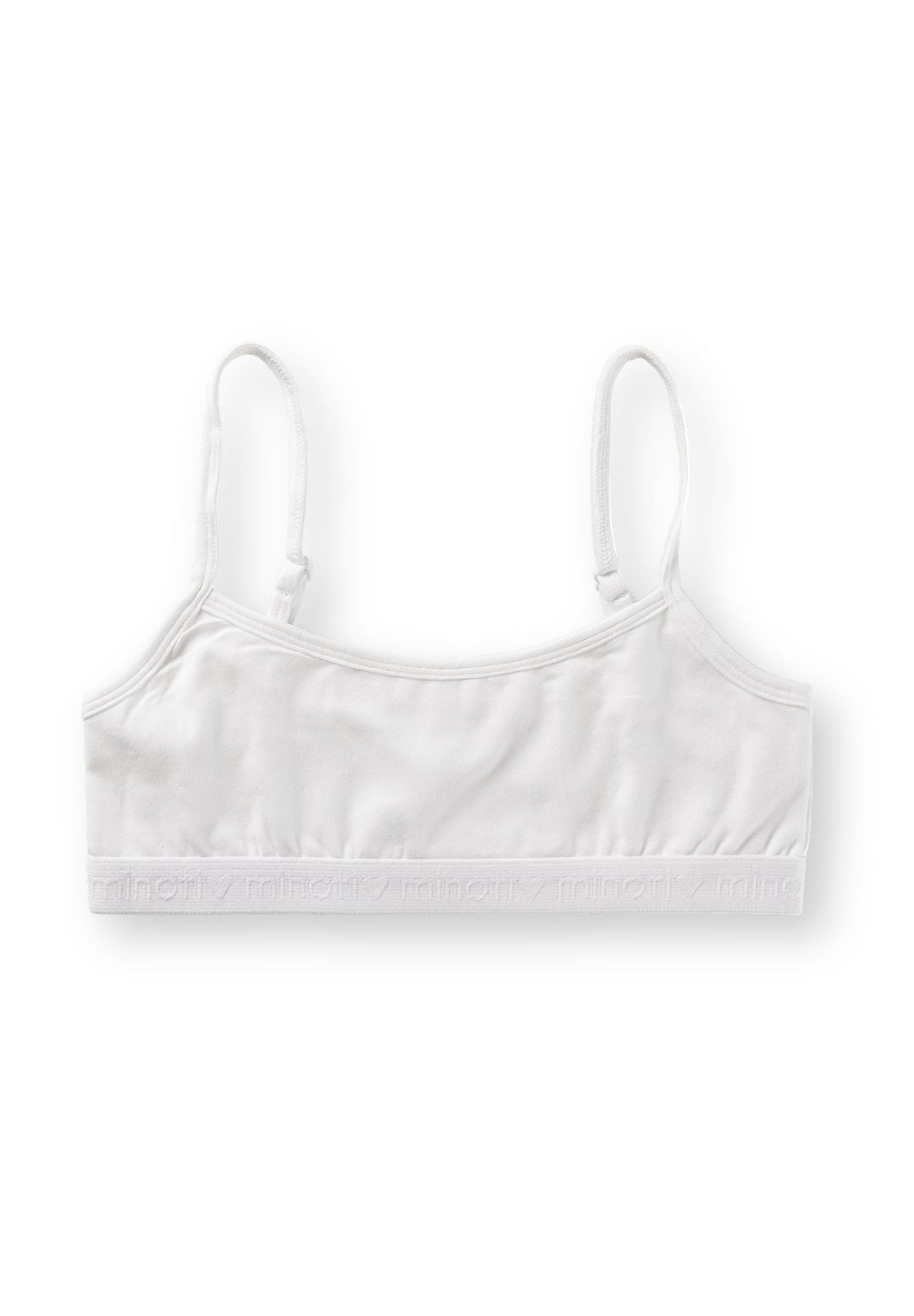 Witte crop tops voor meisjes (set van 7), enkele crop top, vooraanzicht.