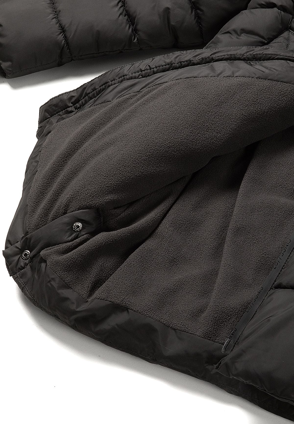 Boys' black padded coat, knee length with a fleece-lined hood – Minoti 33COAT510C, 6