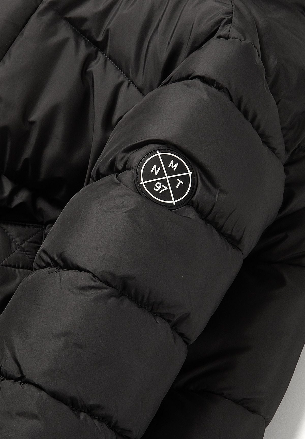 Boys' black padded coat, knee length with a fleece-lined hood – Minoti 33COAT510C, 8