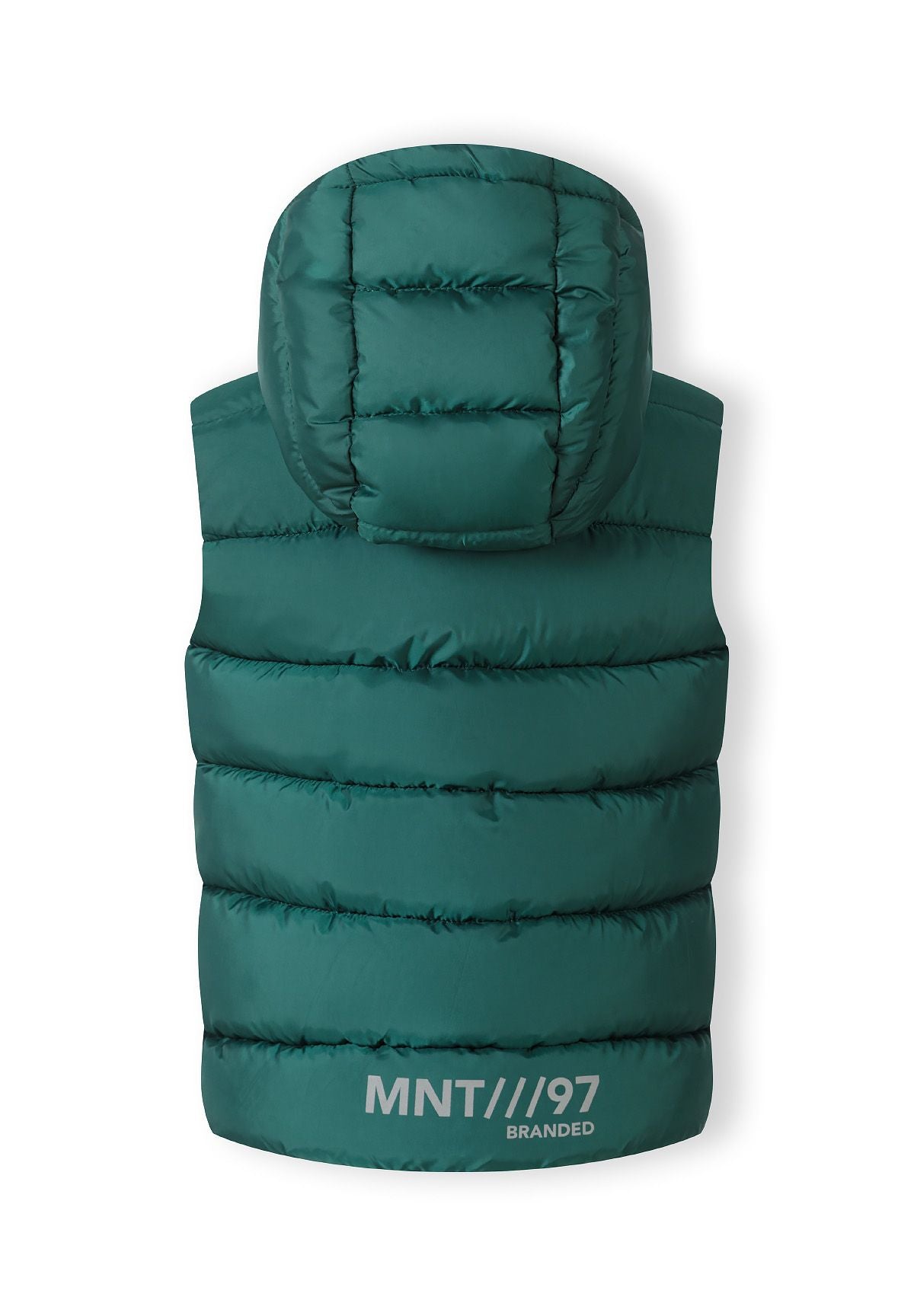 Boys' green padded gilet with a hood and zipped pockets – Minoti 33GILET502, 3
