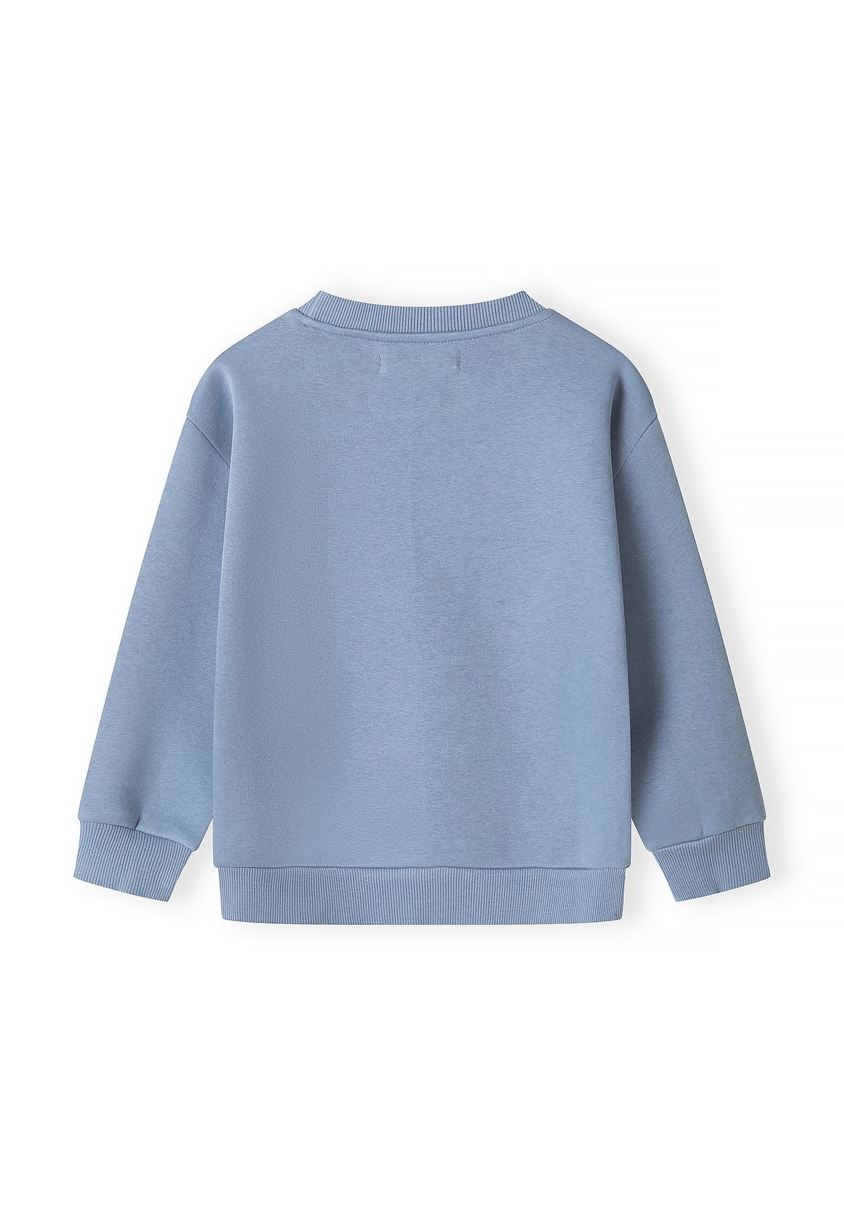 Kinder-sweatshirts met bordeauxrode en blauwe print (set van 2), blauw sweatshirt, achterkant.
