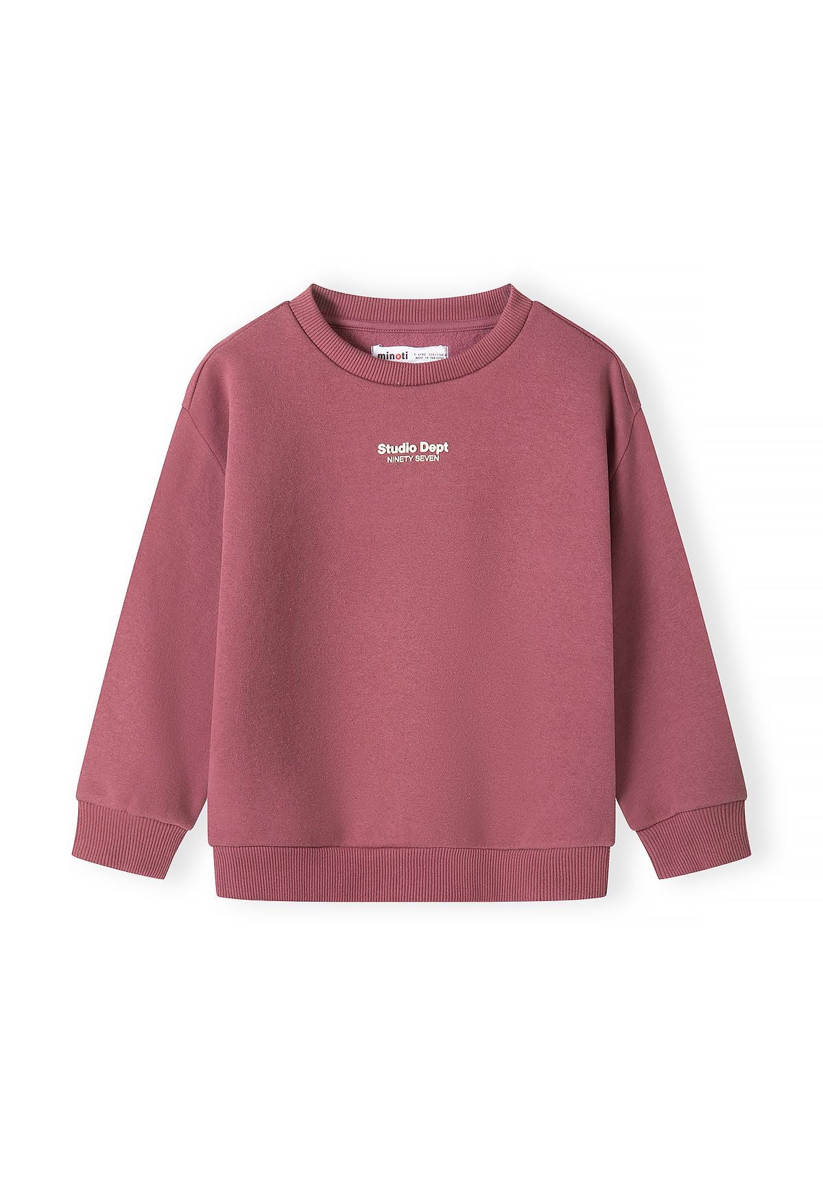 Kinder-sweatshirts met print in bordeauxrood en blauw (set van 2), bordeauxrood sweatshirt, voorkant.