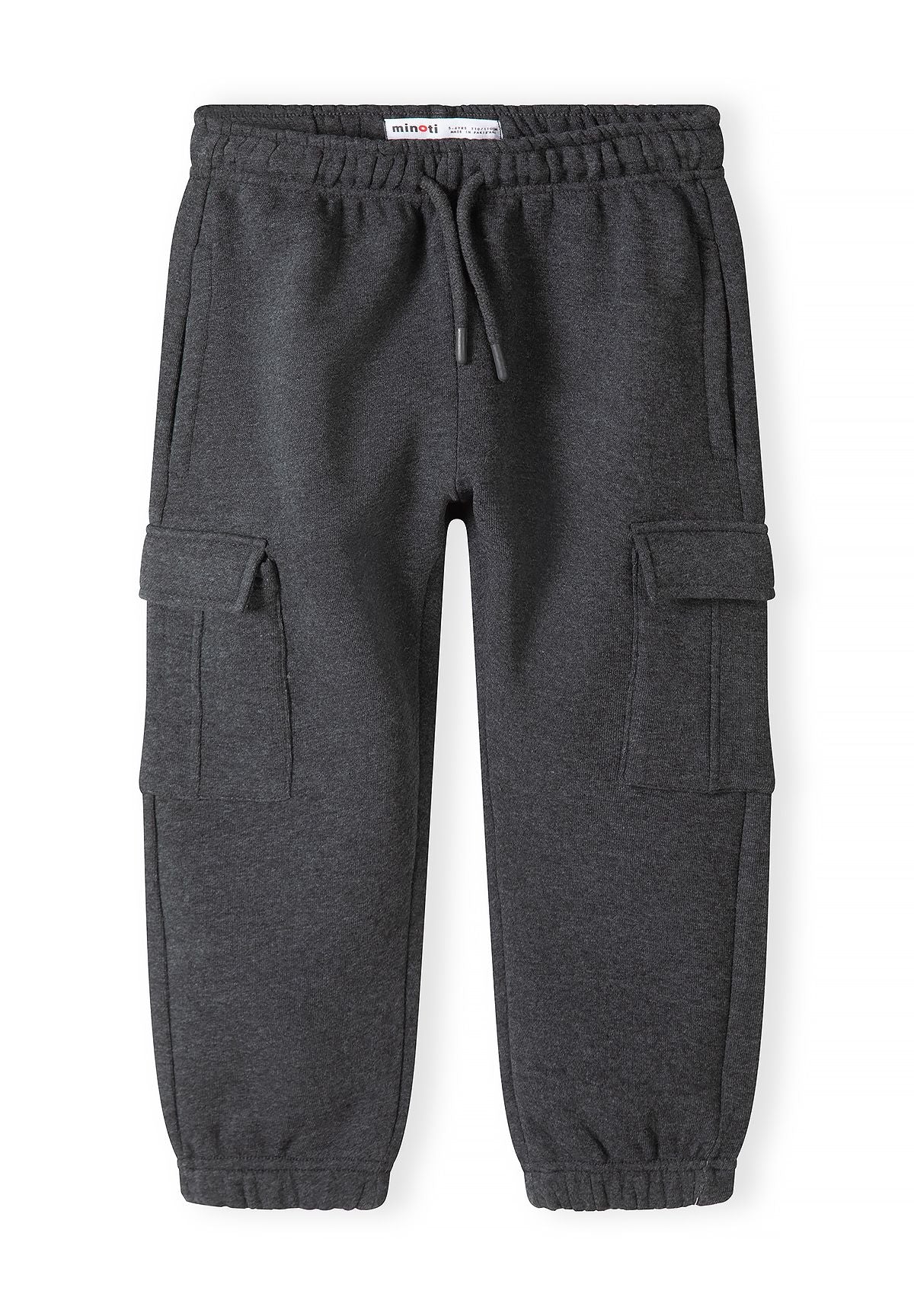 Zwarte en antracietkleurige cargo-joggingbroeken voor jongens (set van 2), antracietkleurige joggingbroek, voorkant.