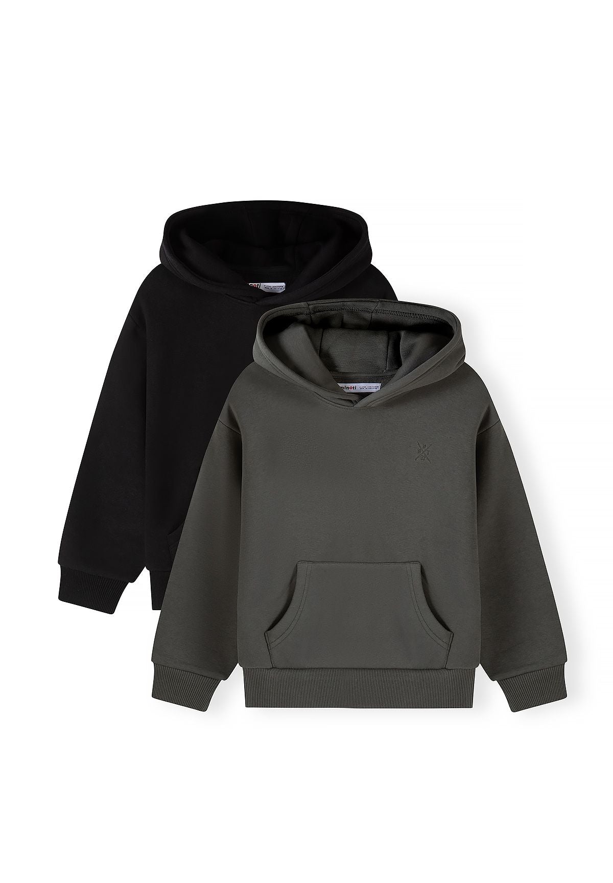 Boys' hoodies, 2-pack with kangaroo pockets and rib cuffs – Minoti 33FLEECE286