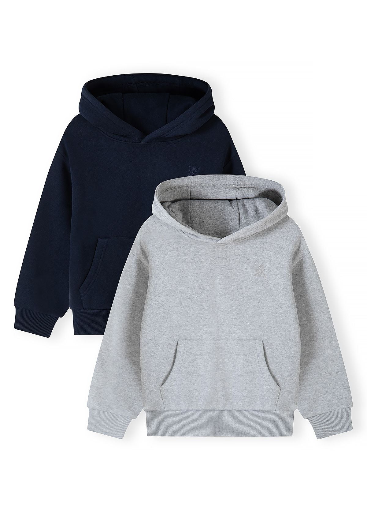 Boys' hoodies, 2-pack with kangaroo pockets and rib cuffs – Minoti 33FLEECE287