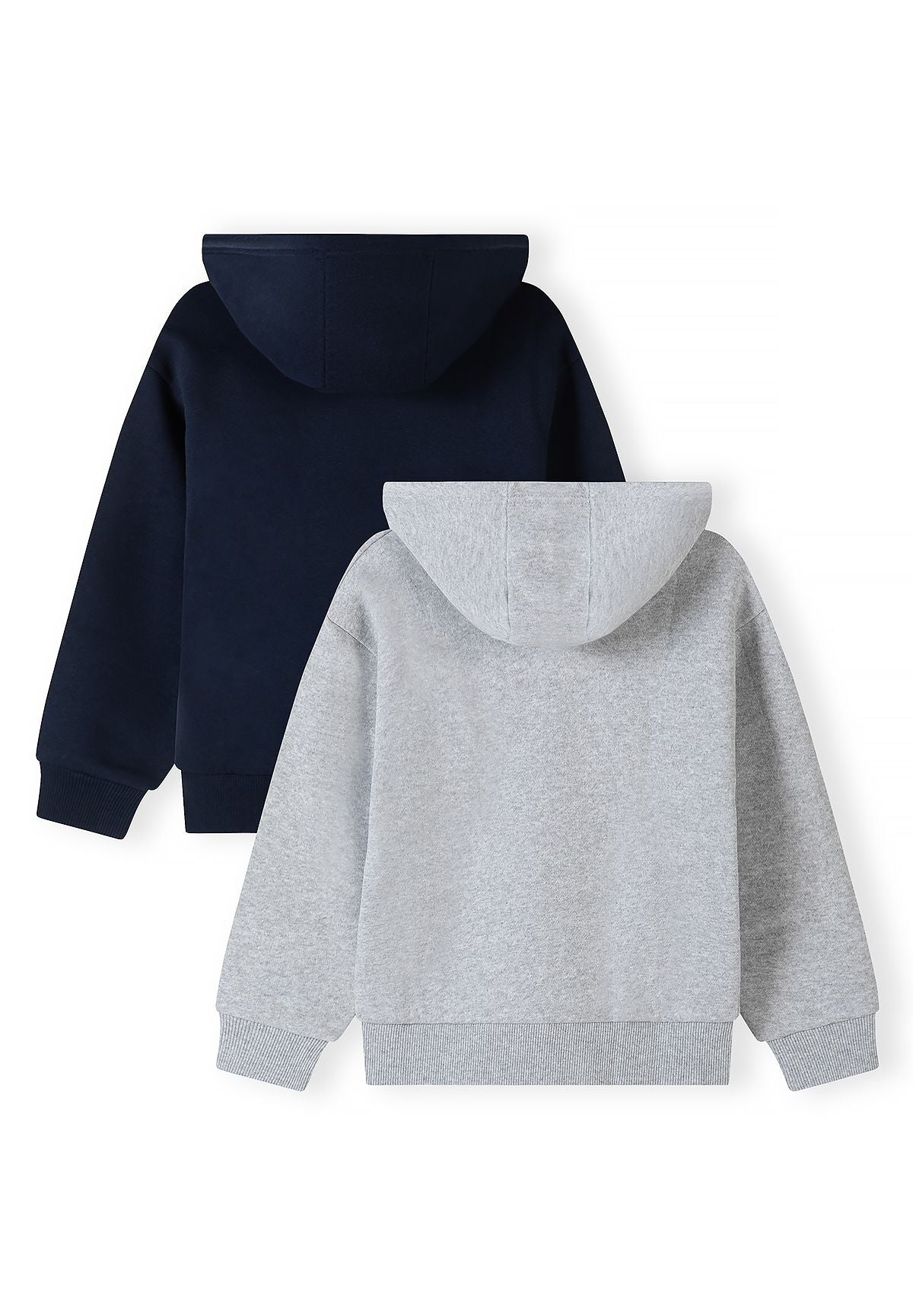 Boys' hoodies, 2-pack with kangaroo pockets and rib cuffs – Minoti 33FLEECE287, 2