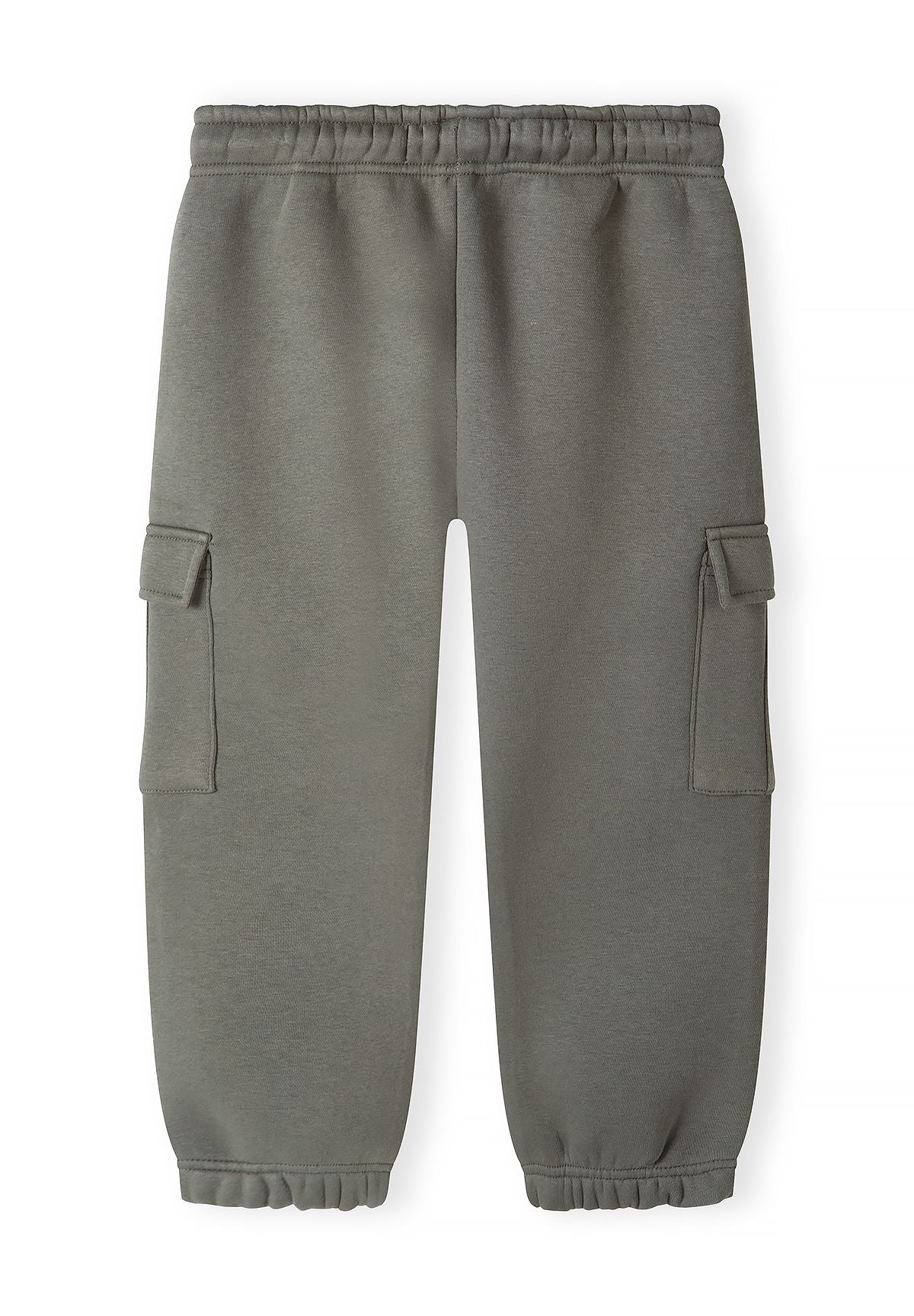 Pantaloni da jogging cargo da bambino color kaki e crema (confezione da 2), pantaloni da jogging color kaki, retro.
