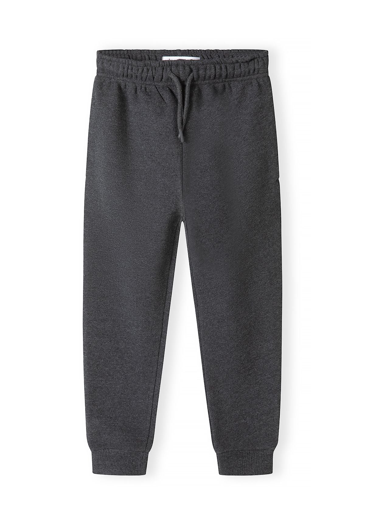 Pantaloni da jogging slim fit da bambino in nero, antracite e verde oliva (confezione da 3), pantaloni da jogging antracite, vista frontale.